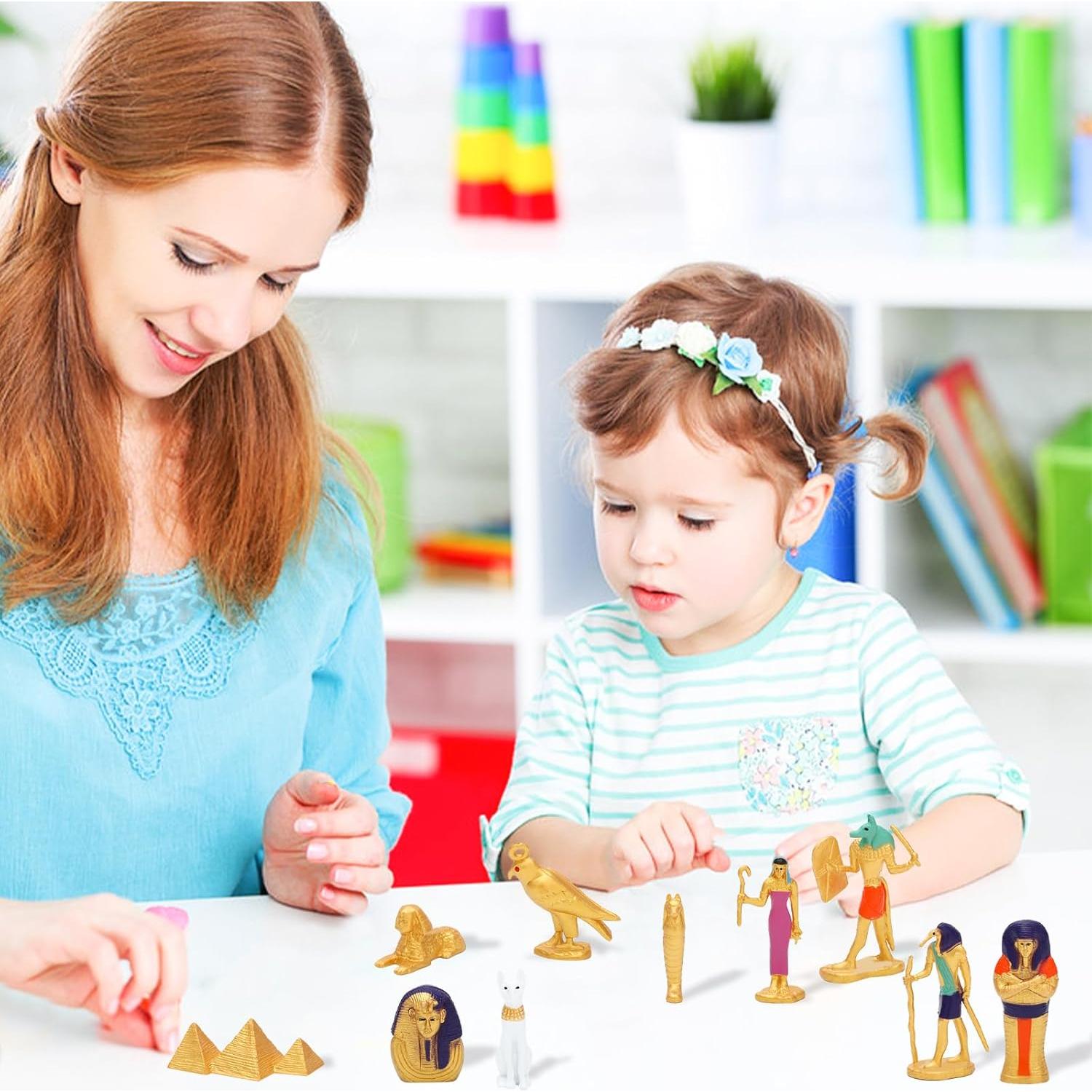 Conjunto de 14 Figuras Egipcias ONEST para Niños