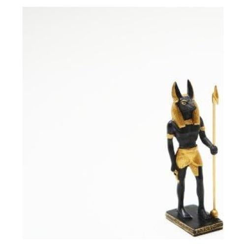 Estatua Anubis Guardián Egipcio 8.89 cm Resina Pacific Trading