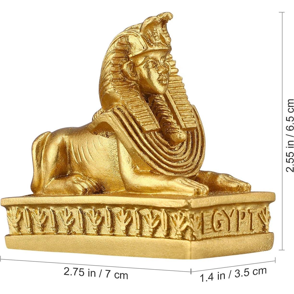 Estatua Sphinx Egipcia Kisangel 2 Piezas Decoración 6.5x5.5 cm