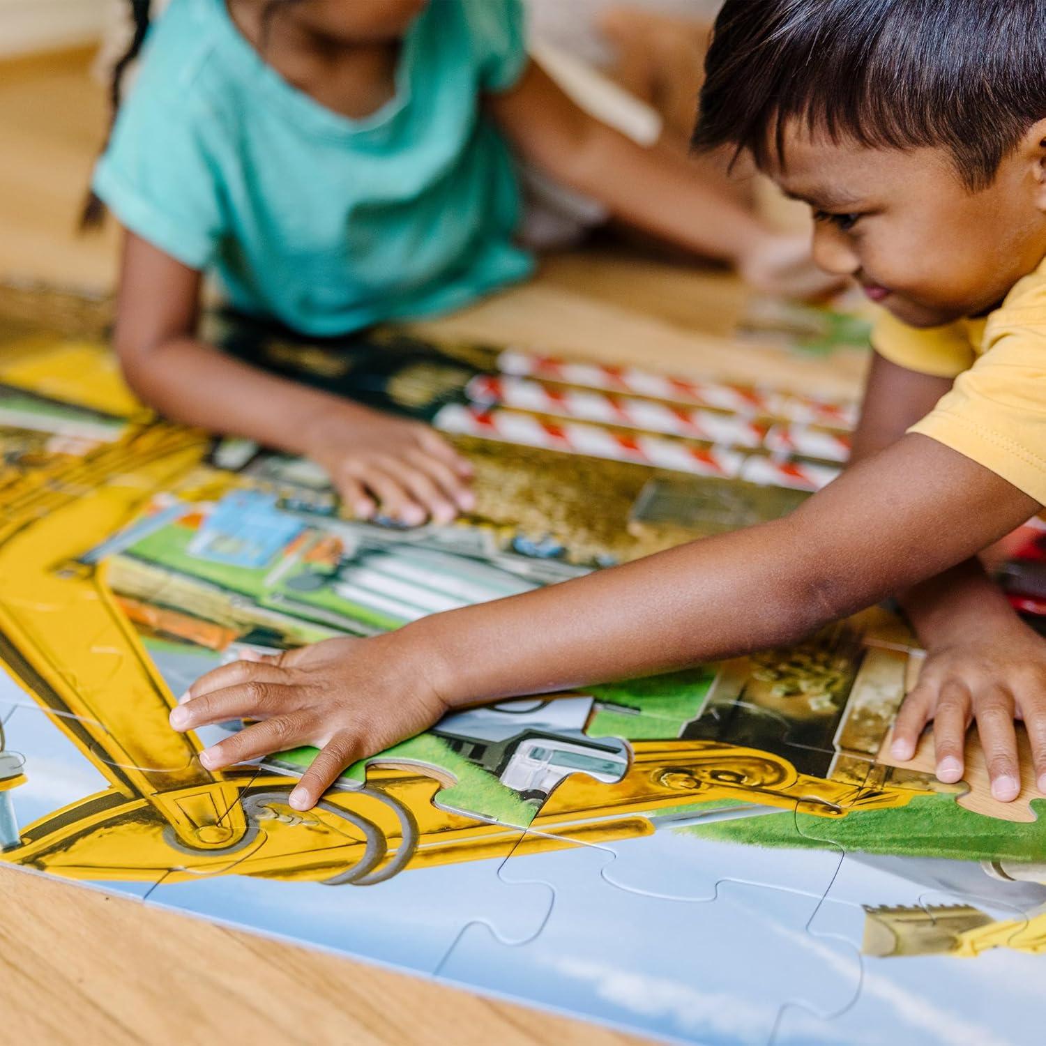 Rompecabezas Jumbo Melissa & Doug Sitio Construcción 48 Piezas