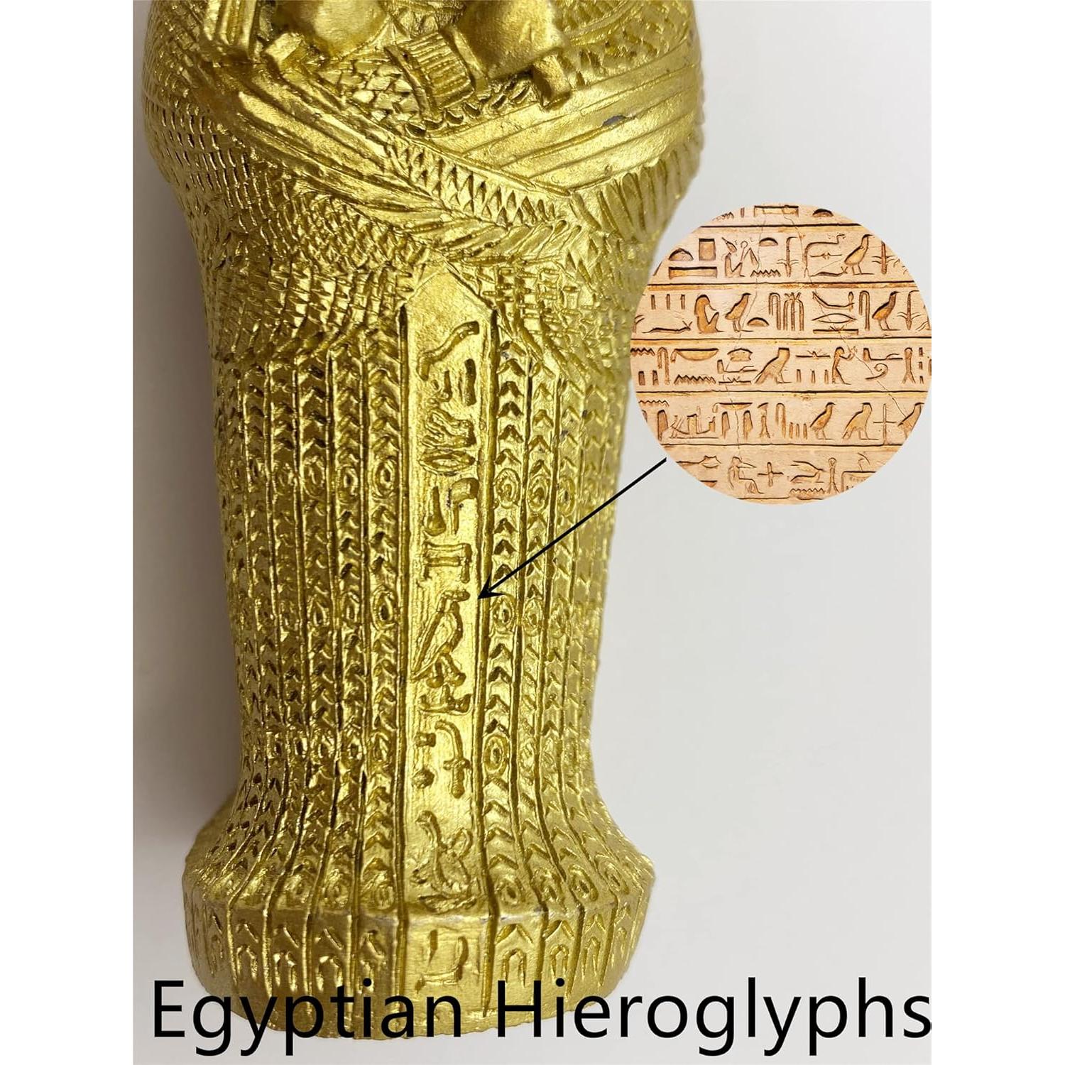 Sarcófago del Faraón Egipcio EASCHEER 2PCS Decoración Oro