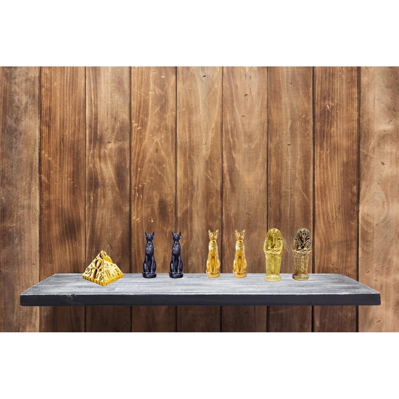 Sarcófago del Faraón Egipcio EASCHEER 2PCS Decoración Oro