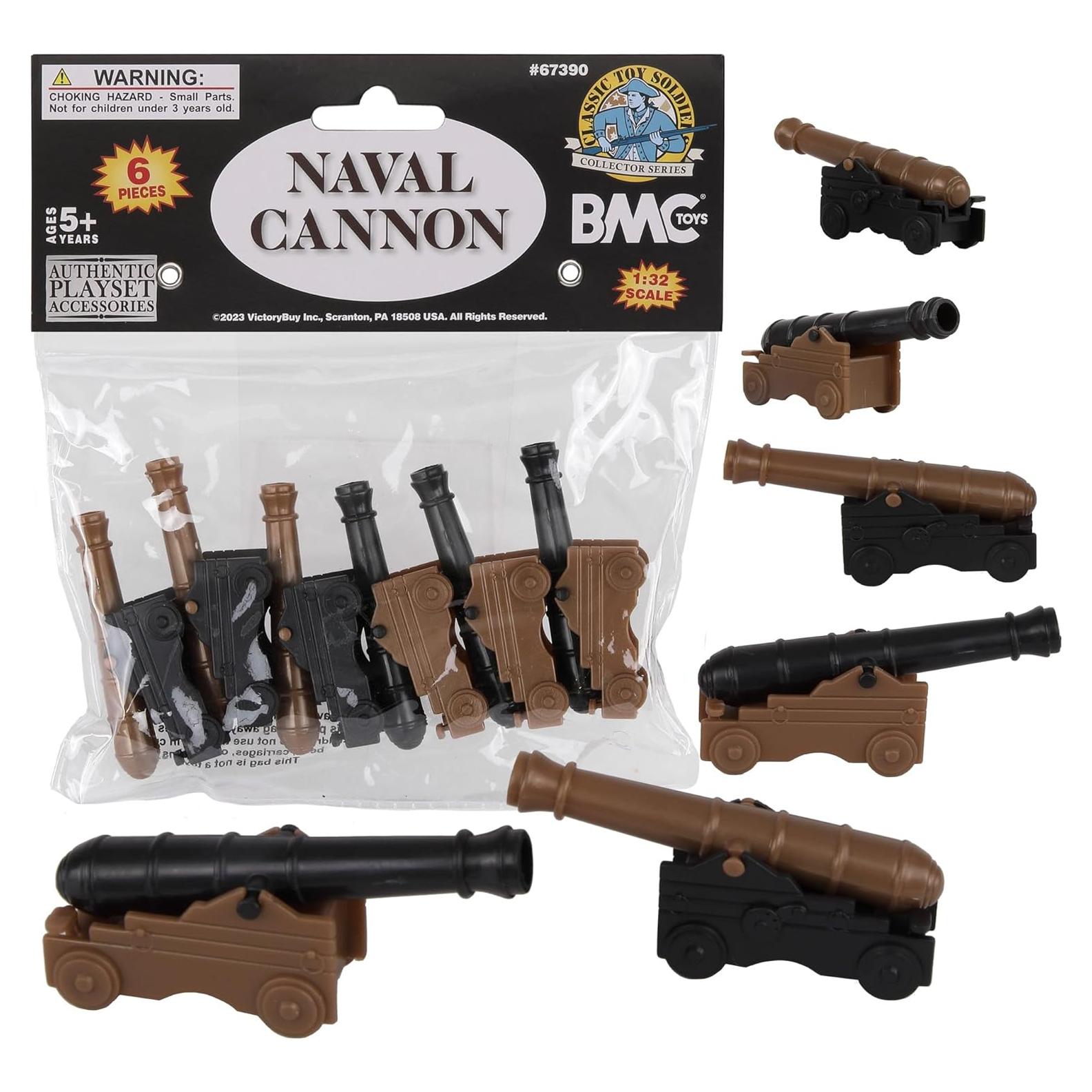 Set de 6 Cañones Navales BMC Toys - Negro y Bronce