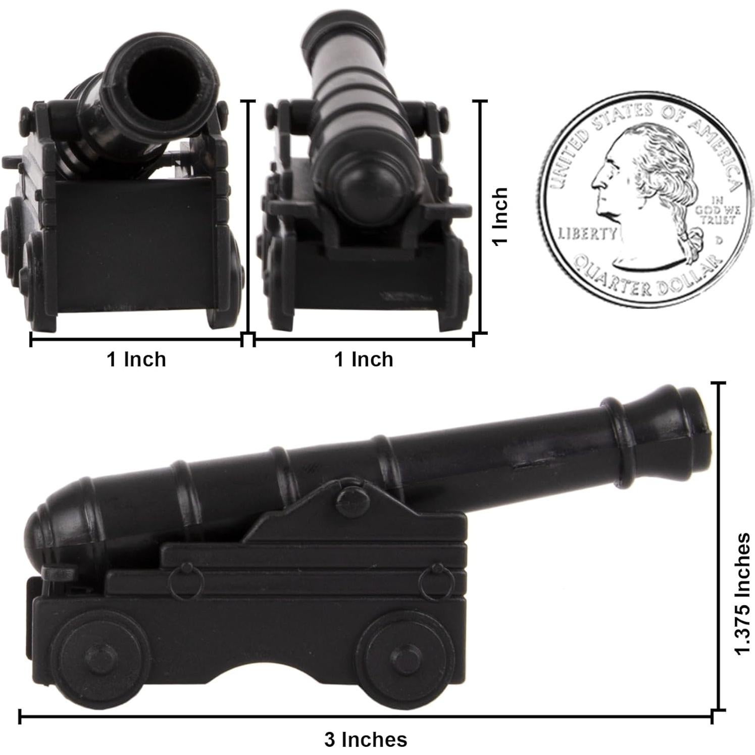 Set de 6 Cañones Navales BMC Toys - Negro y Bronce