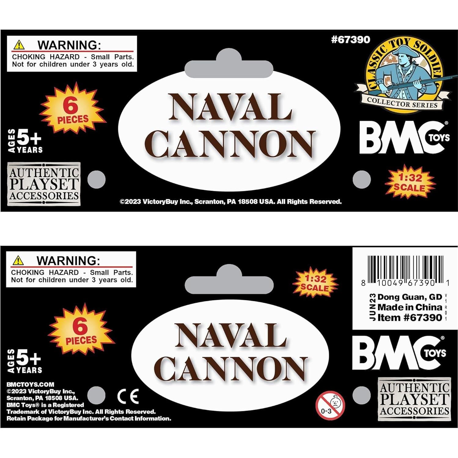 Set de 6 Cañones Navales BMC Toys - Negro y Bronce