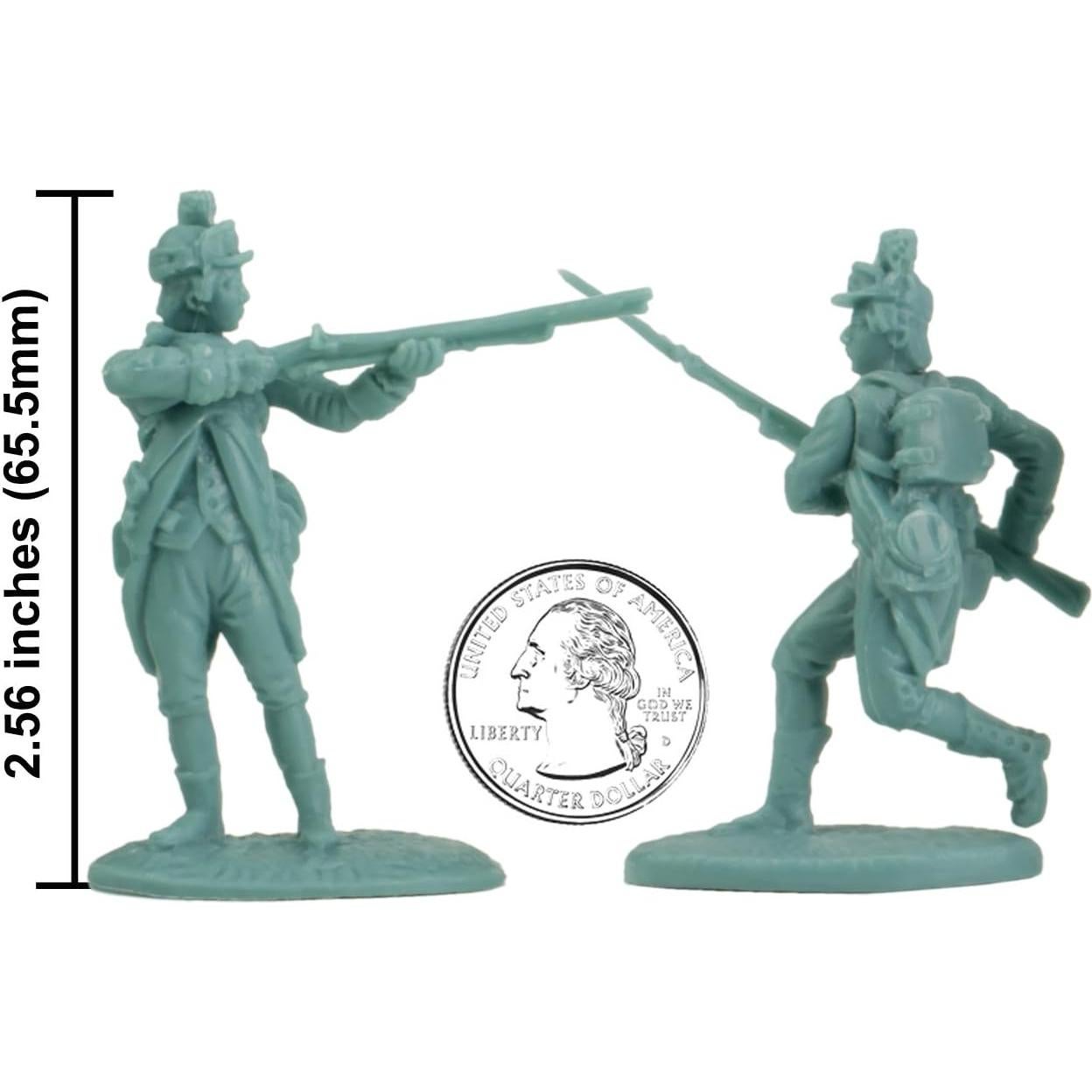 Figuras de Soldados Americanos Guerra Revolucionaria LOD 1:30 - 16 Piezas