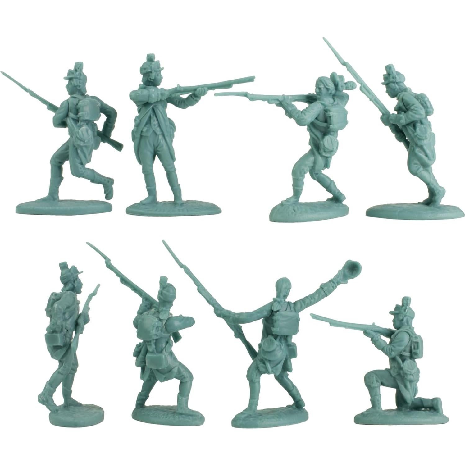 Figuras de Soldados Americanos Guerra Revolucionaria LOD 1:30 - 16 Piezas