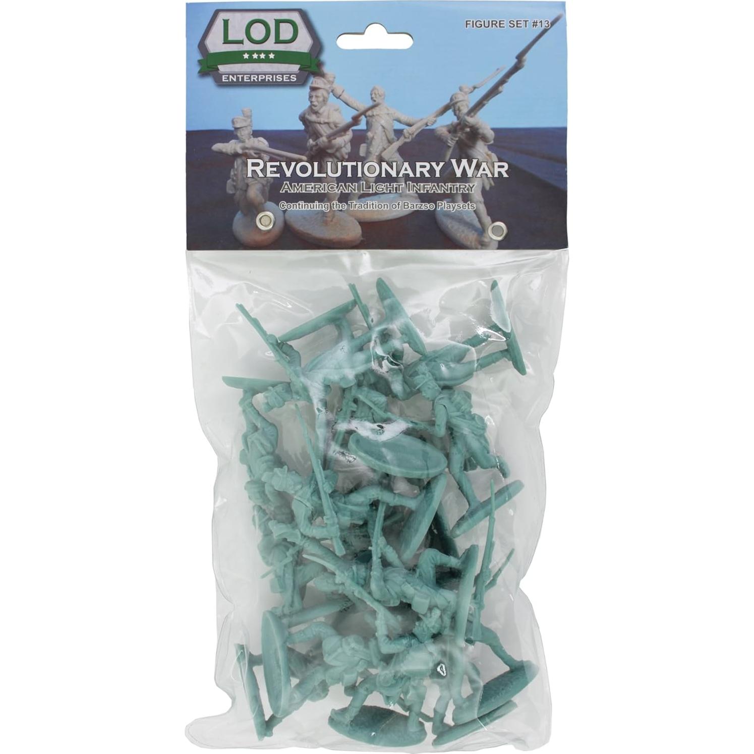 Figuras de Soldados Americanos Guerra Revolucionaria LOD 1:30 - 16 Piezas