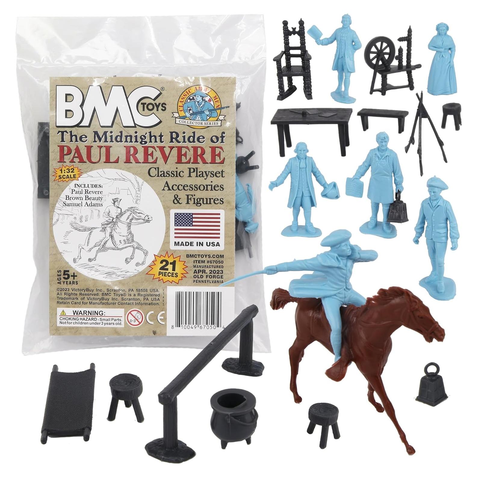 Juego de Figuras BMC El Paseo de Medianoche Paul Revere 21 Piezas