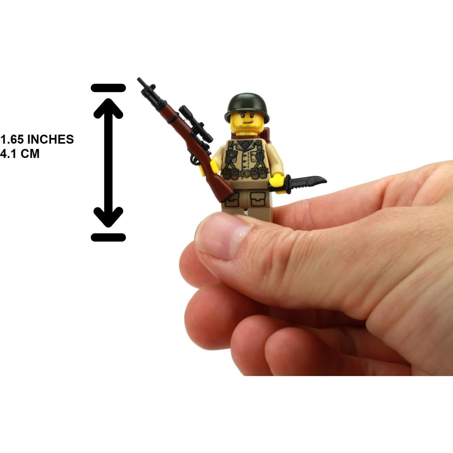 Minifigura Soldado Ejército EE. UU. WWII Battle Brick 4 cm