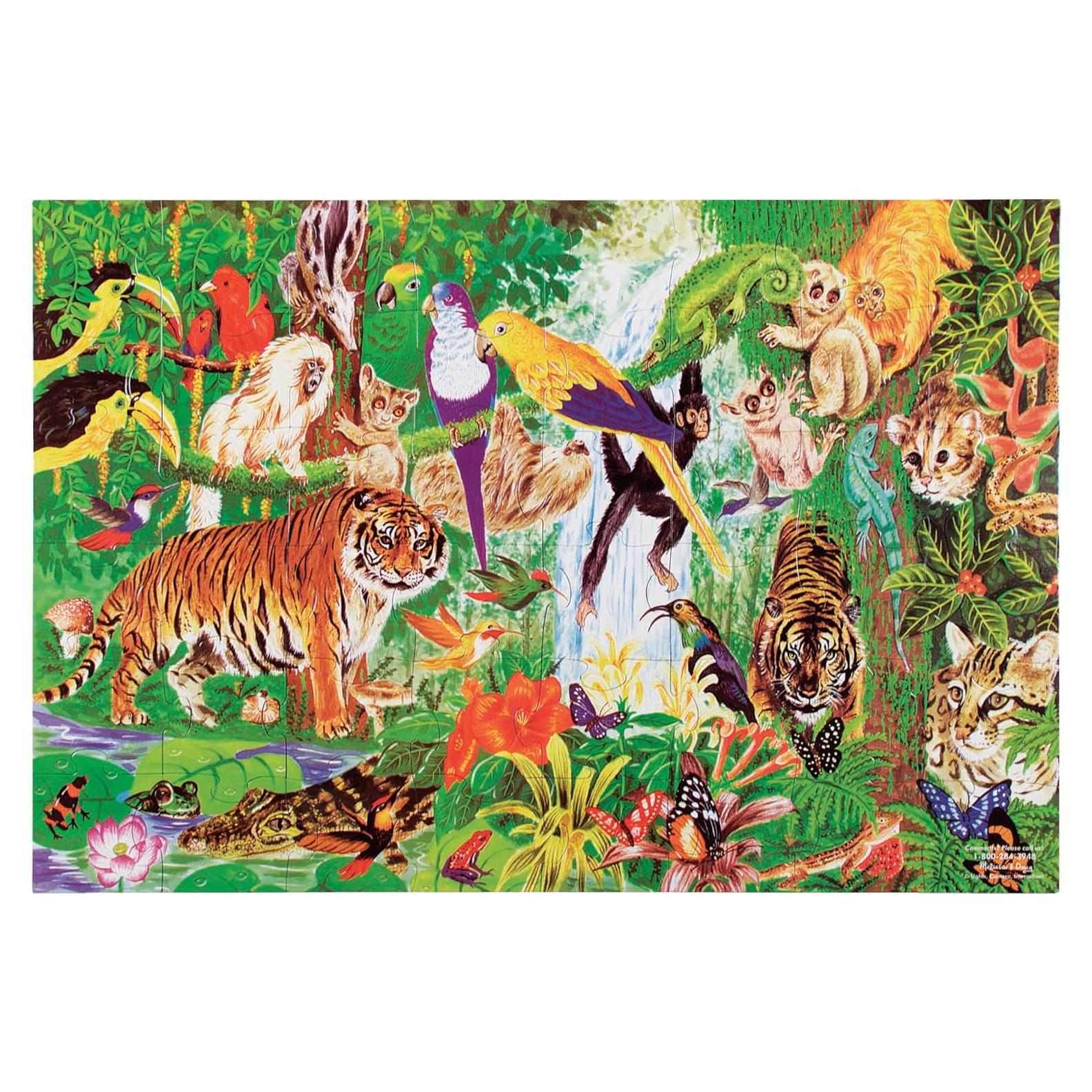 Rompecabezas de Suelo Selva Tropical Melissa & Doug 48 Piezas