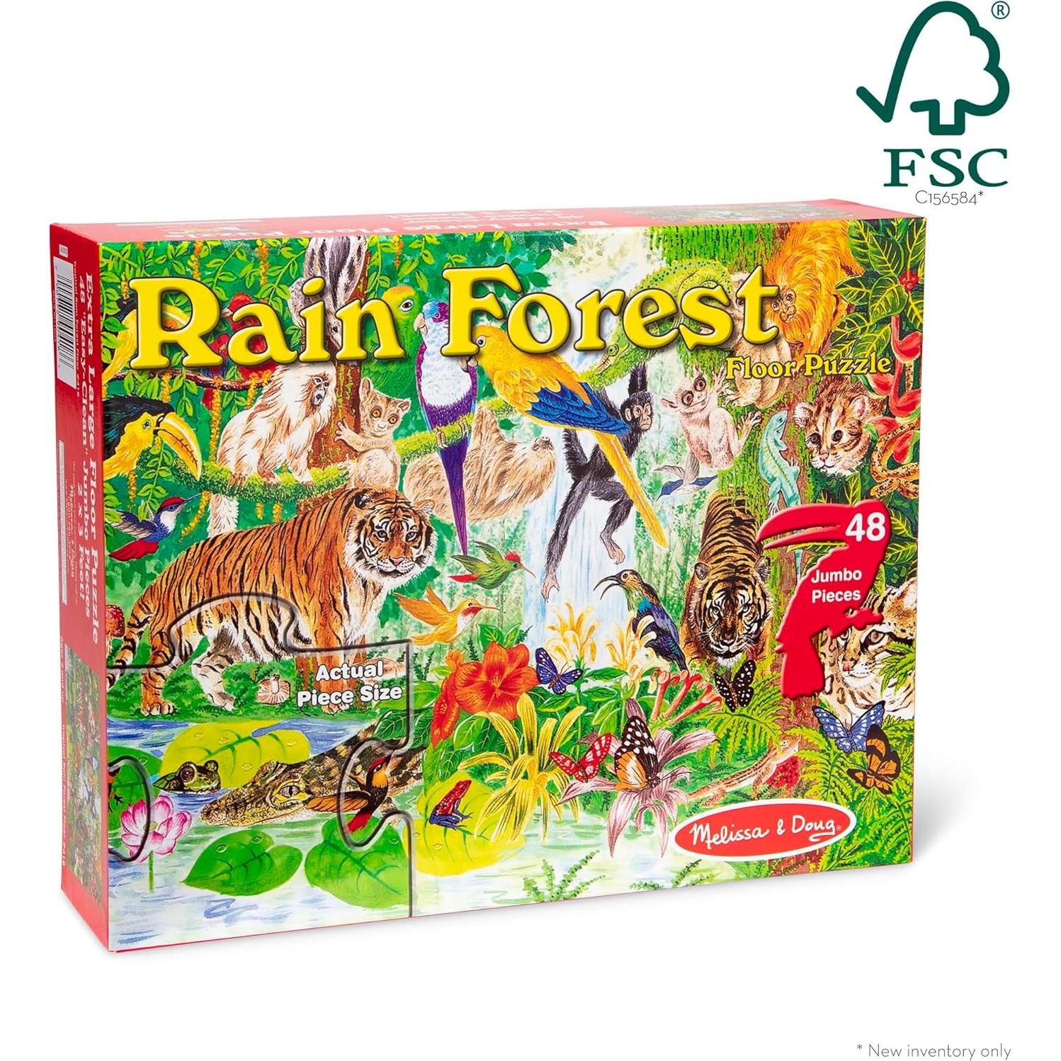 Rompecabezas de Suelo Selva Tropical Melissa & Doug 48 Piezas