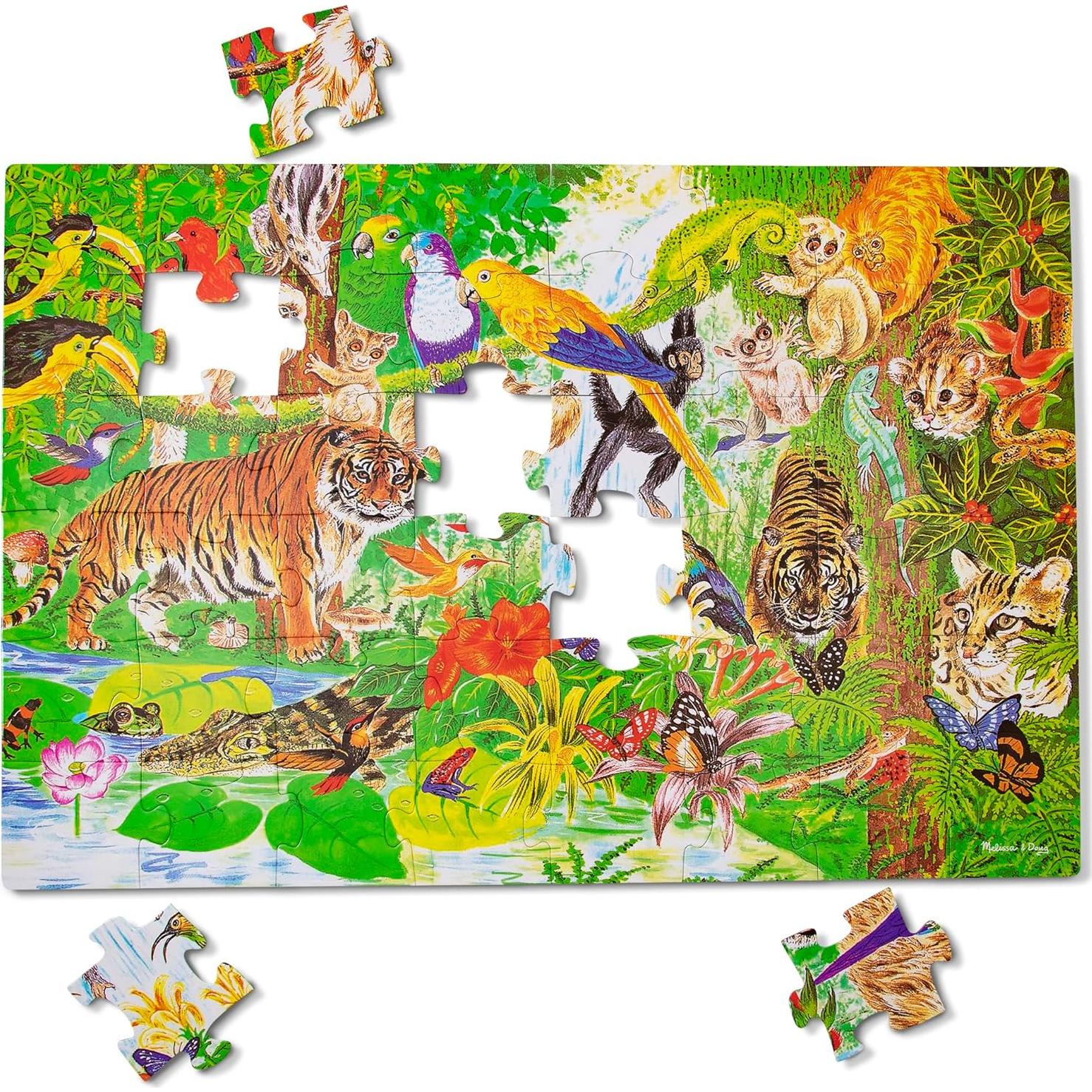 Rompecabezas de Suelo Selva Tropical Melissa & Doug 48 Piezas