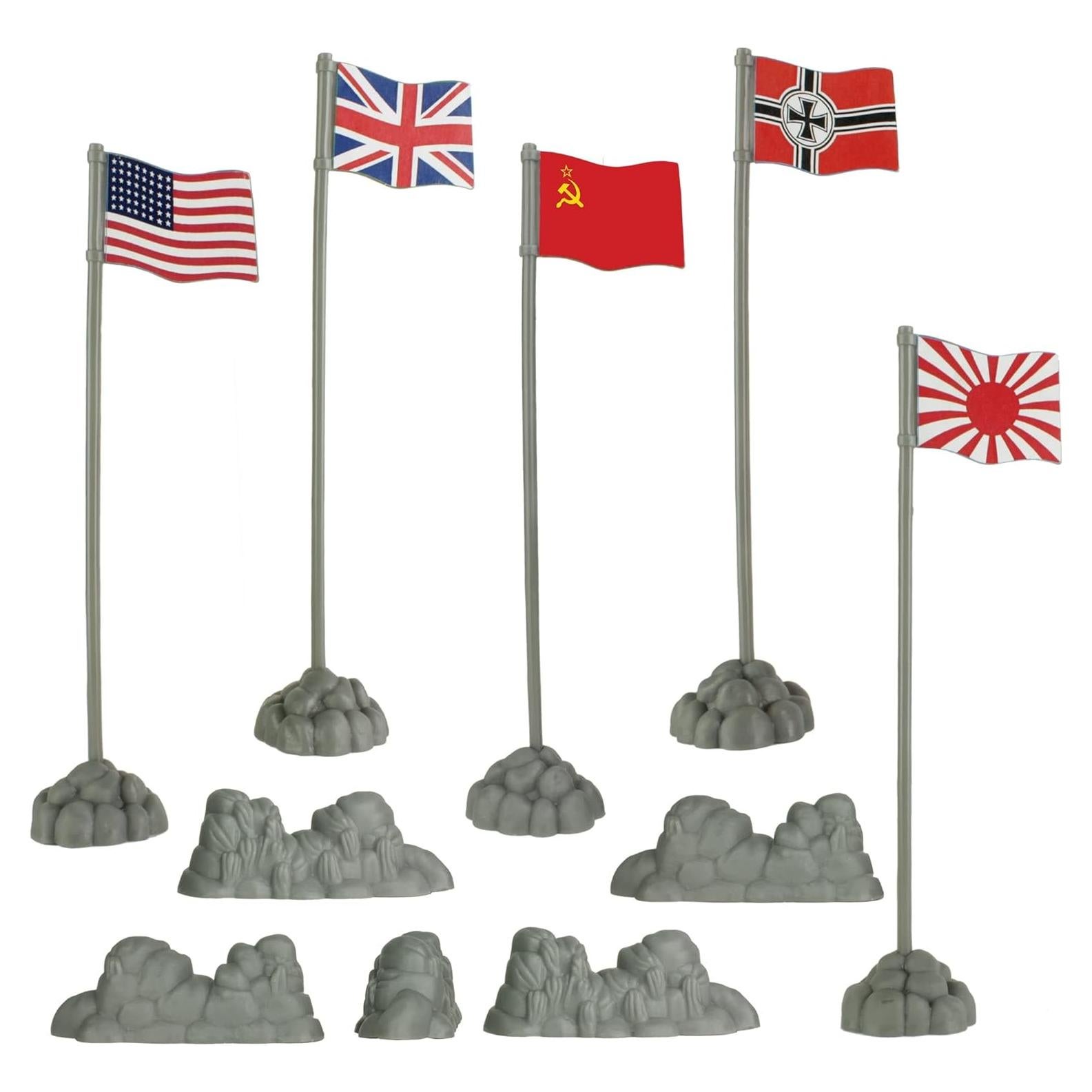 Juego de Banderas de la Segunda Guerra Mundial BMC 10pc