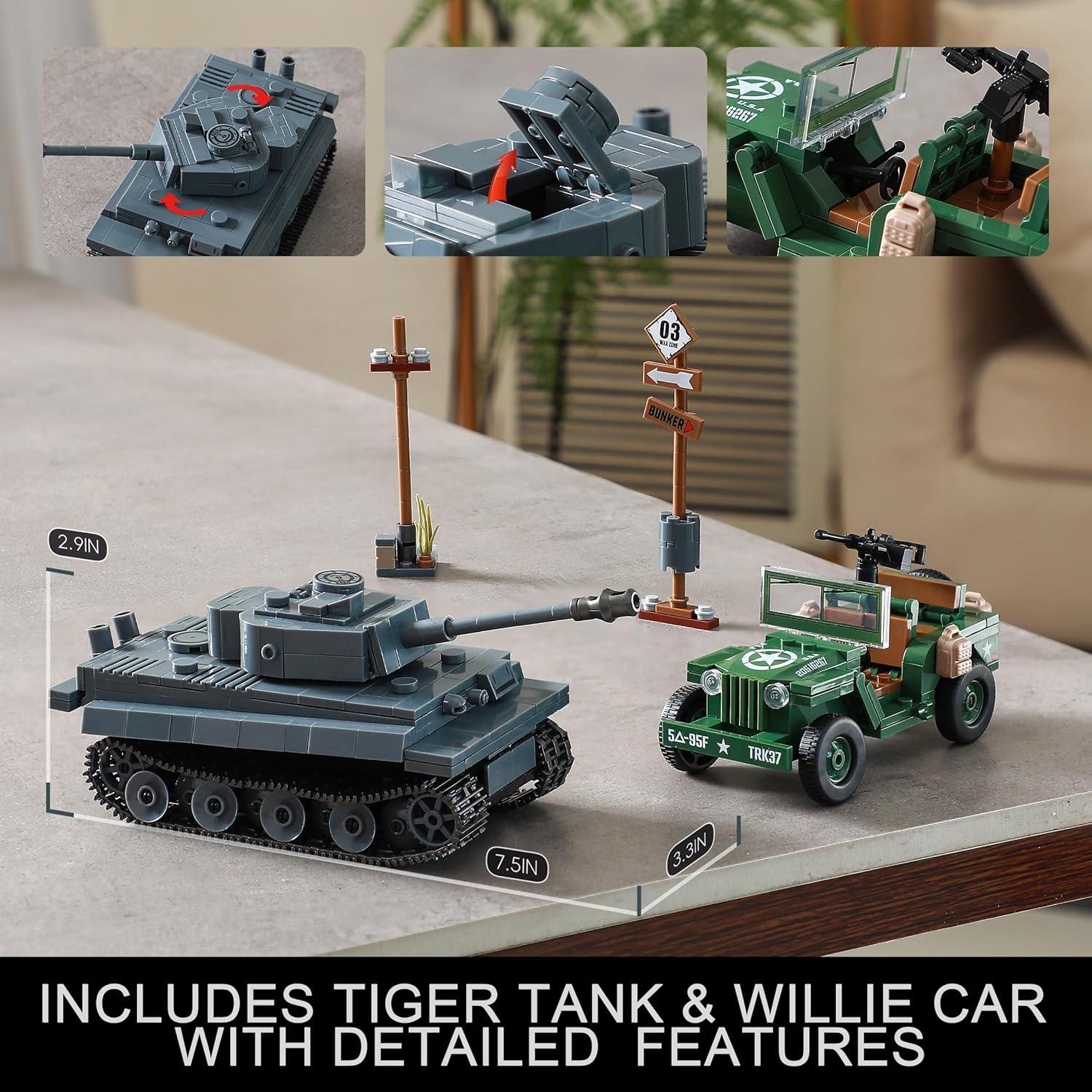 Juego de Construcción Militar Segunda Guerra Mundial JOYCOLI 1135 Piezas