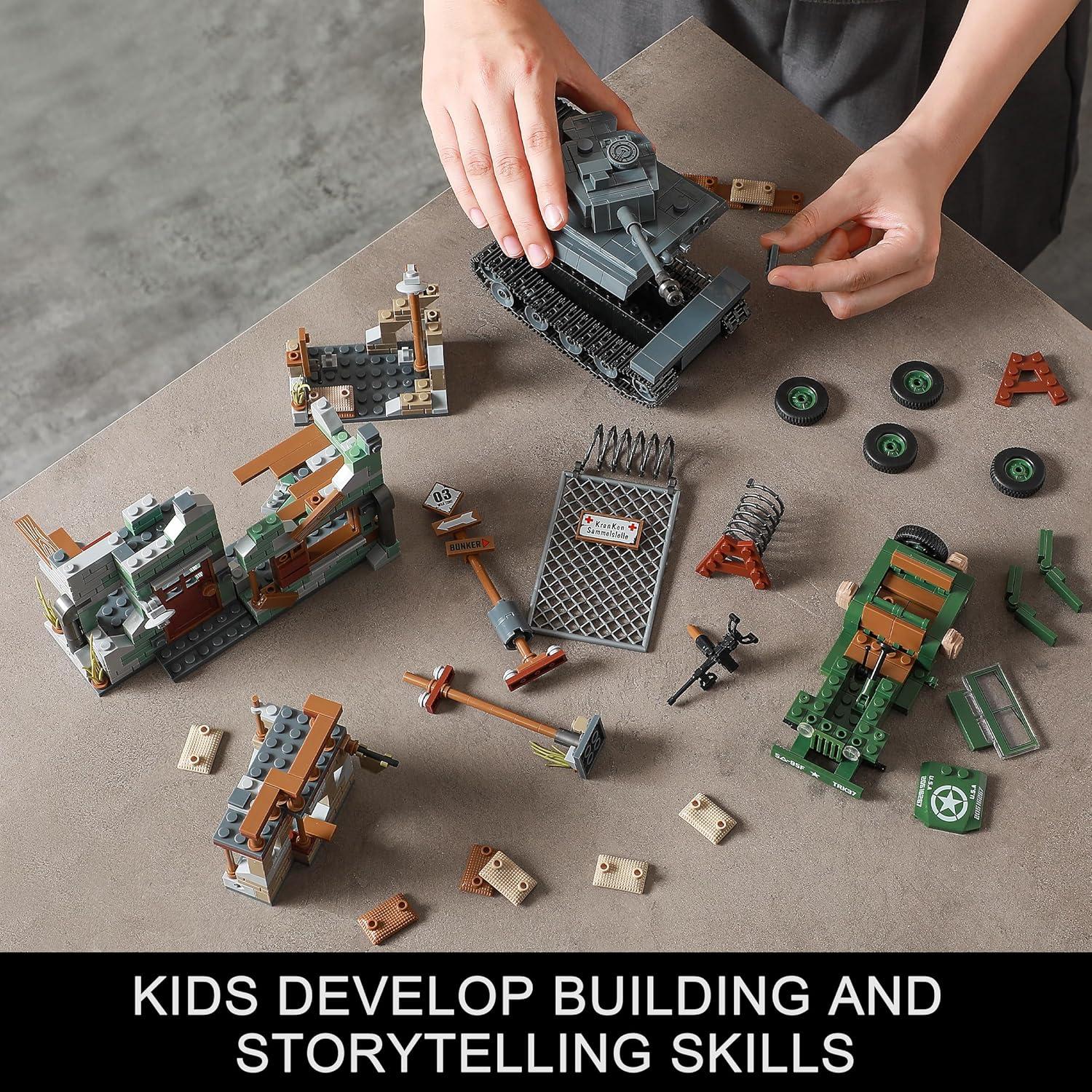 Juego de Construcción Militar Segunda Guerra Mundial JOYCOLI 1135 Piezas