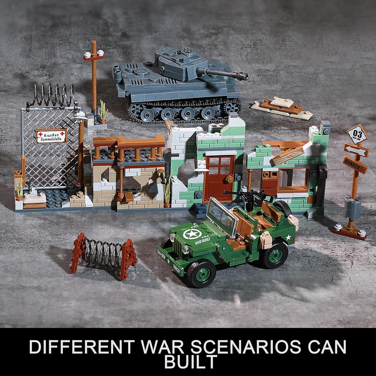 Juego de Construcción Militar Segunda Guerra Mundial JOYCOLI 1135 Piezas