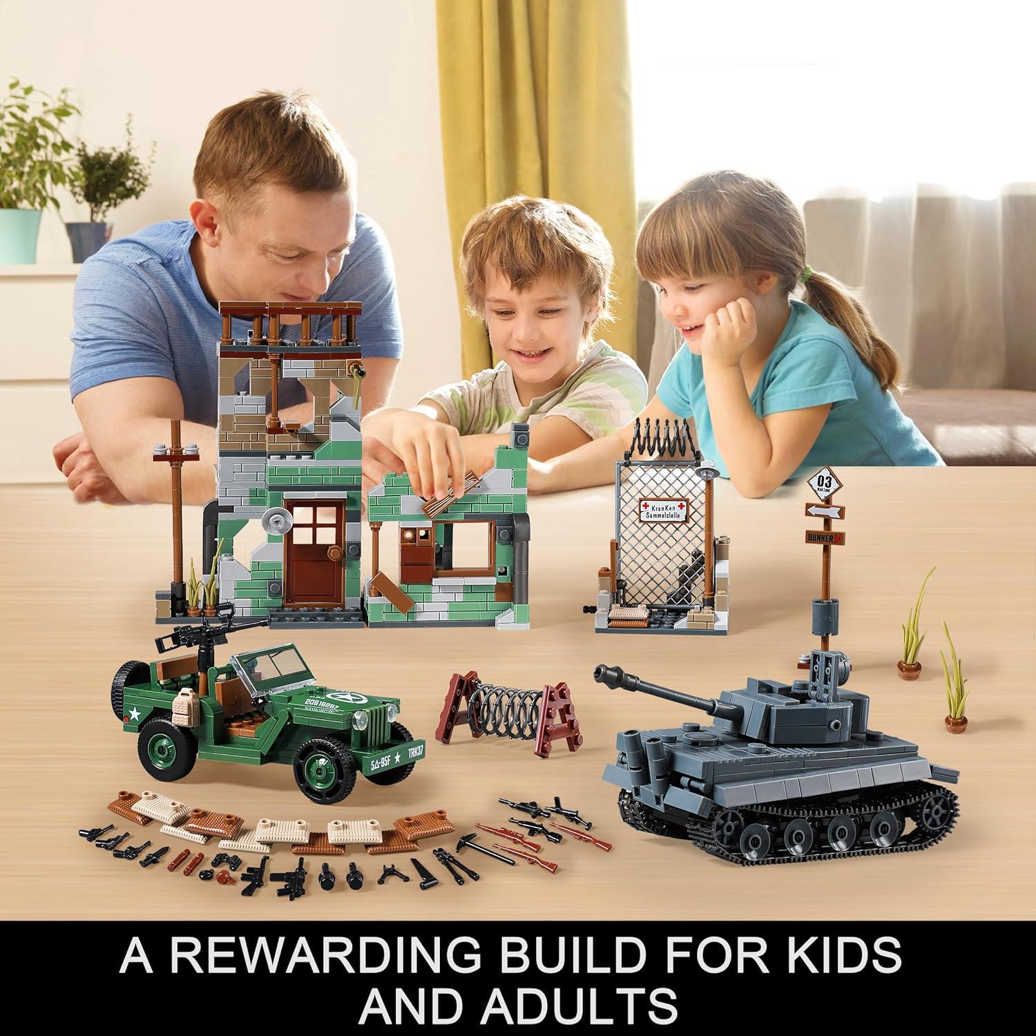 Juego de Construcción Militar Segunda Guerra Mundial JOYCOLI 1135 Piezas