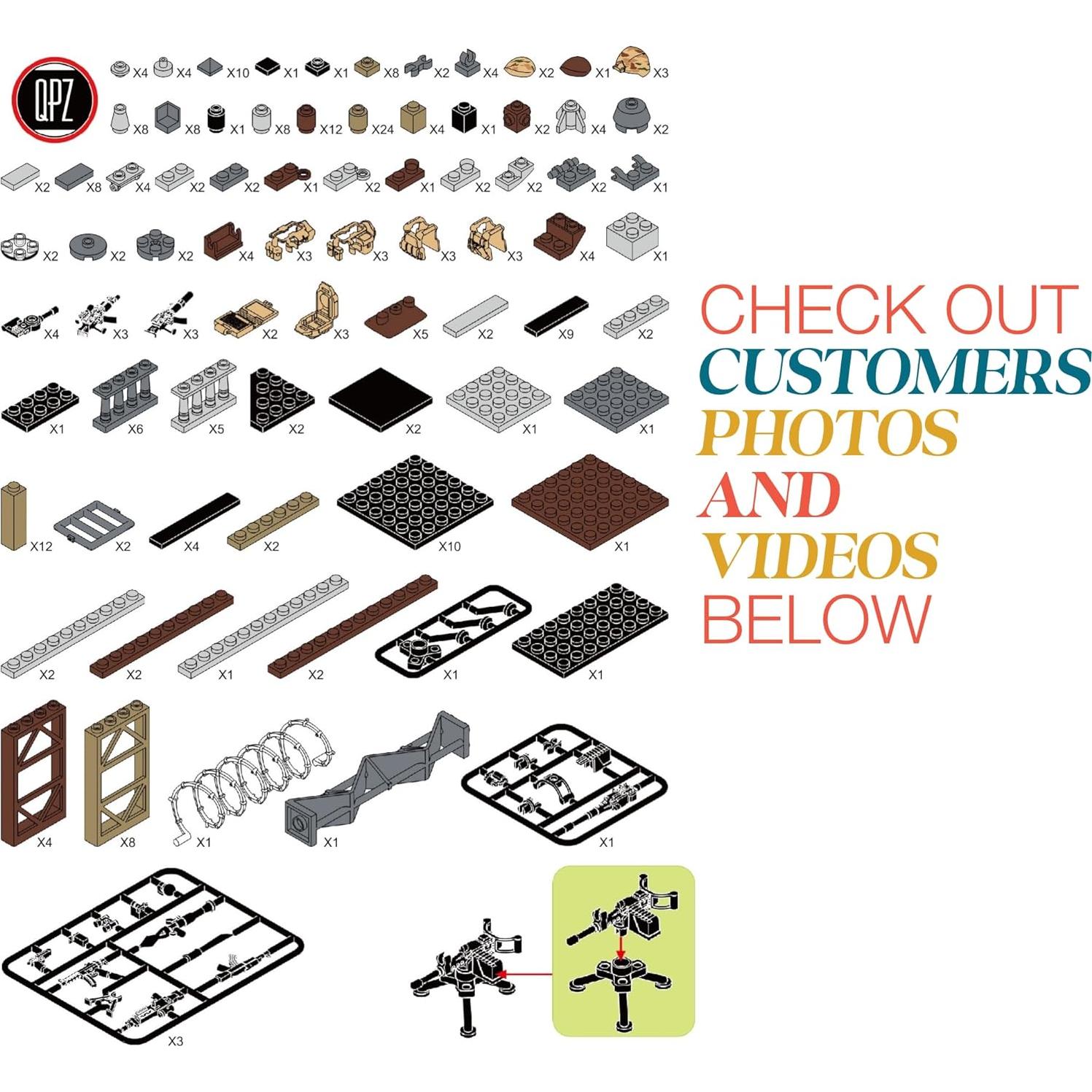 Bloques de Construcción Base Militar WOMA Toys con Armas y Accesorios