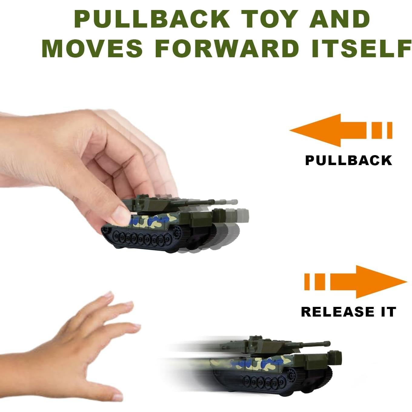 Paquete de 8 Vehículos de Juguete Militares y SWAT - Metal