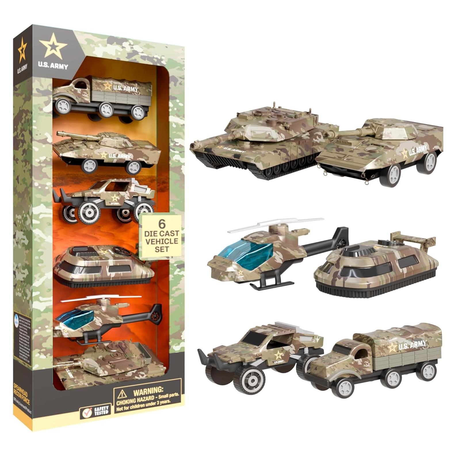 Conjunto de Vehículos de Juguete Militares Lollipop - 6 Piezas