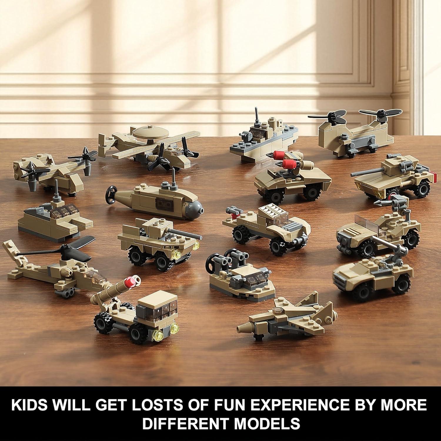 Juguete de Construcción Militar KAZI 33 en 1 con Soldados