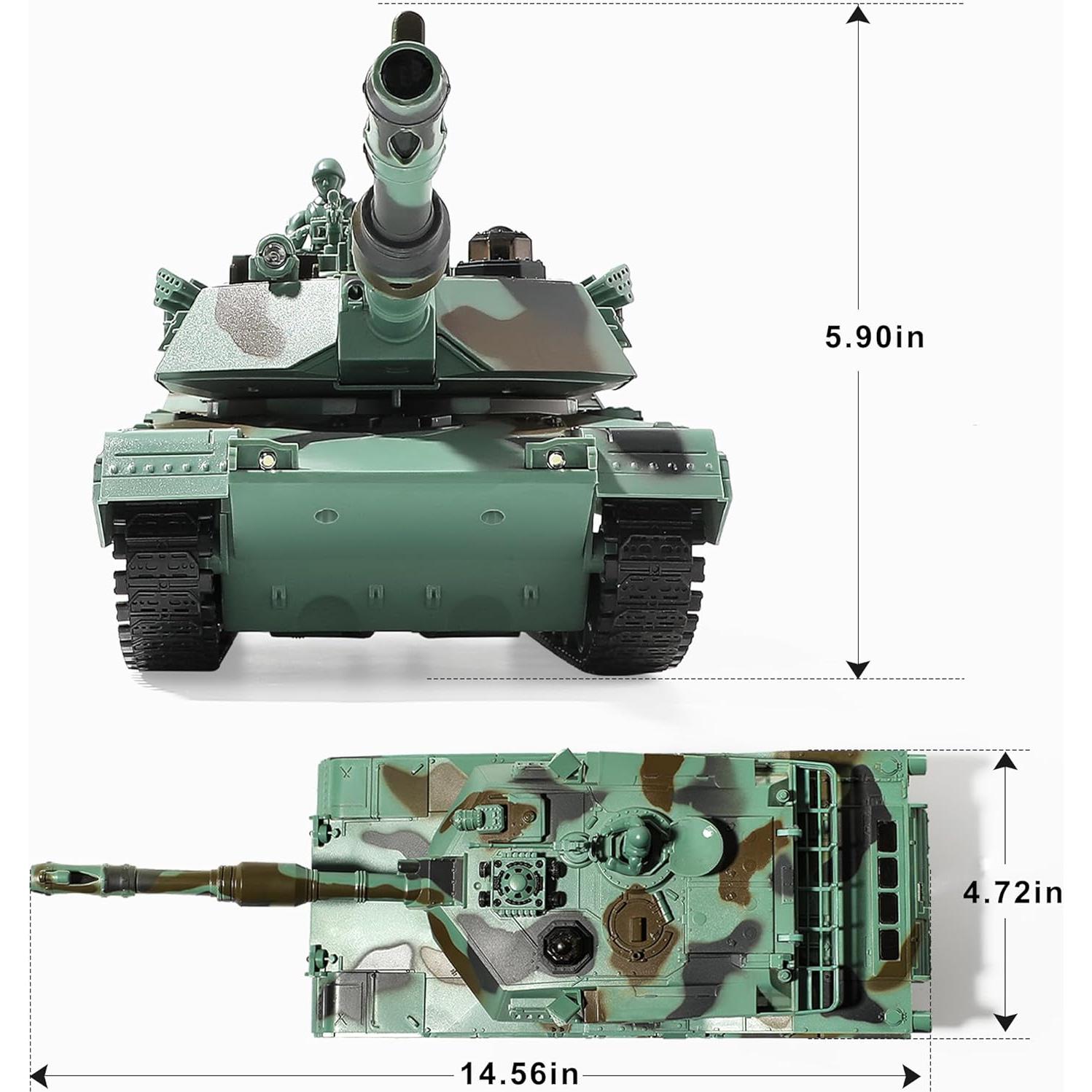 Tanque de Control Remoto Bvrorere M1A2 Abrams 1:28 con Sonido