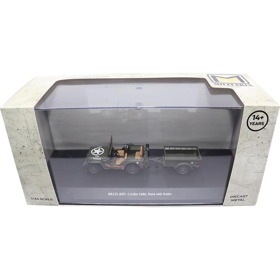 Camión utilitario Willys Jeep 1/4 tonelada 1:43 Militaria Diecast