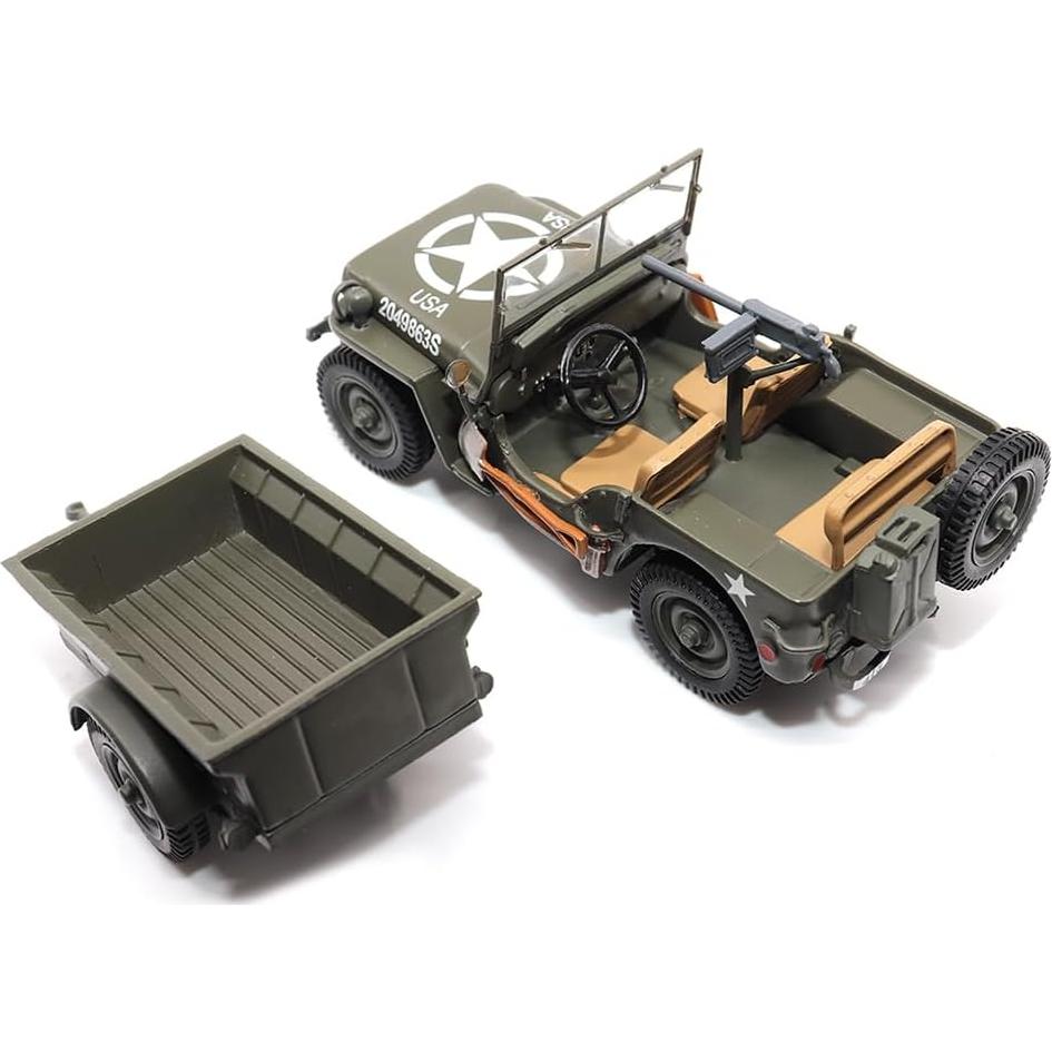 Camión utilitario Willys Jeep 1/4 tonelada 1:43 Militaria Diecast