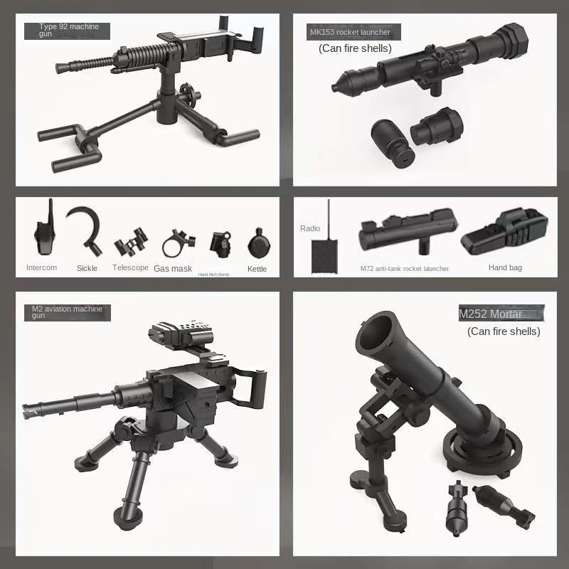 Juego de Bloques de Construcción Militar ELEFOCUS con 6 Figuras