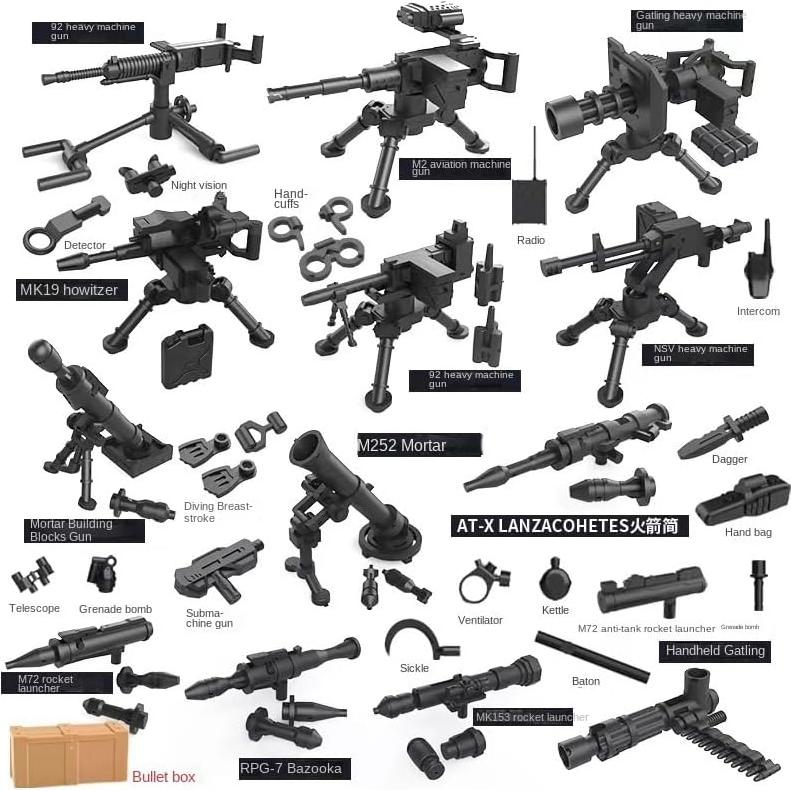 Juego de Bloques de Construcción Militar ELEFOCUS con 6 Figuras