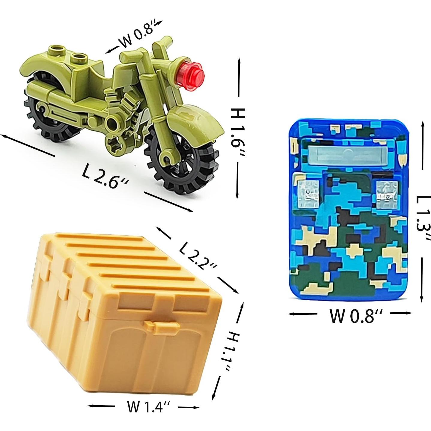 Kit de Accesorios Militares Sendhjurf - 6 Minifiguras y Armas