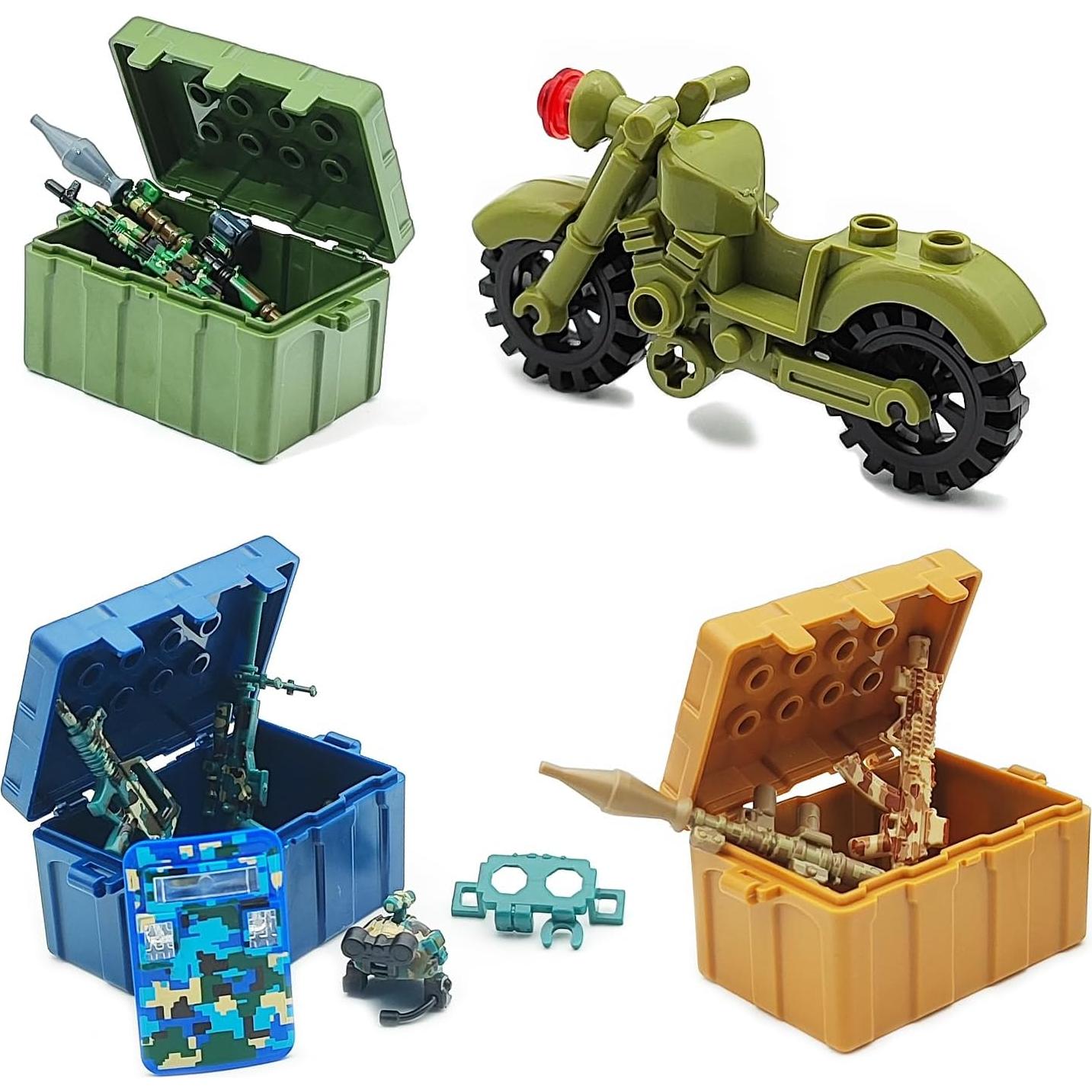 Kit de Accesorios Militares Sendhjurf - 6 Minifiguras y Armas