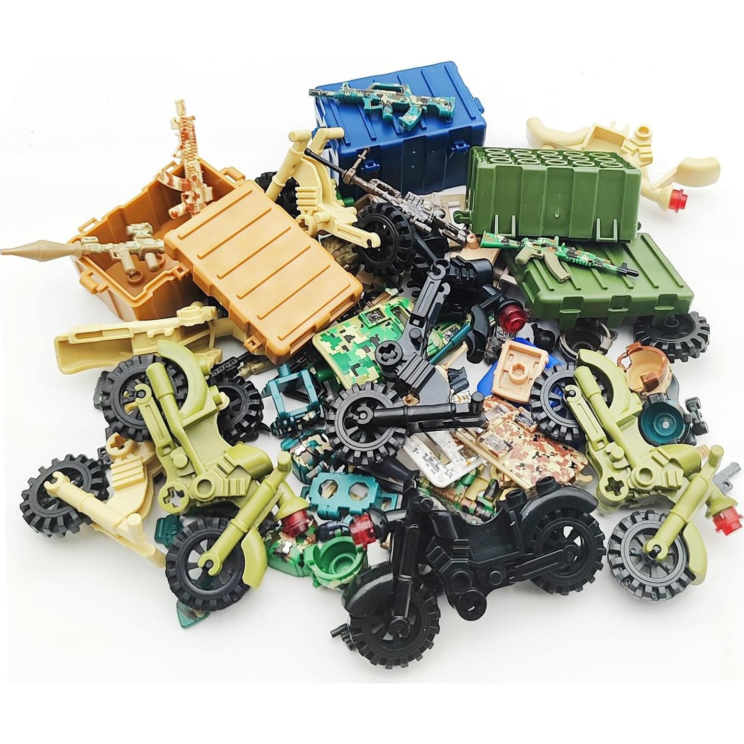 Kit de Accesorios Militares Sendhjurf - 6 Minifiguras y Armas