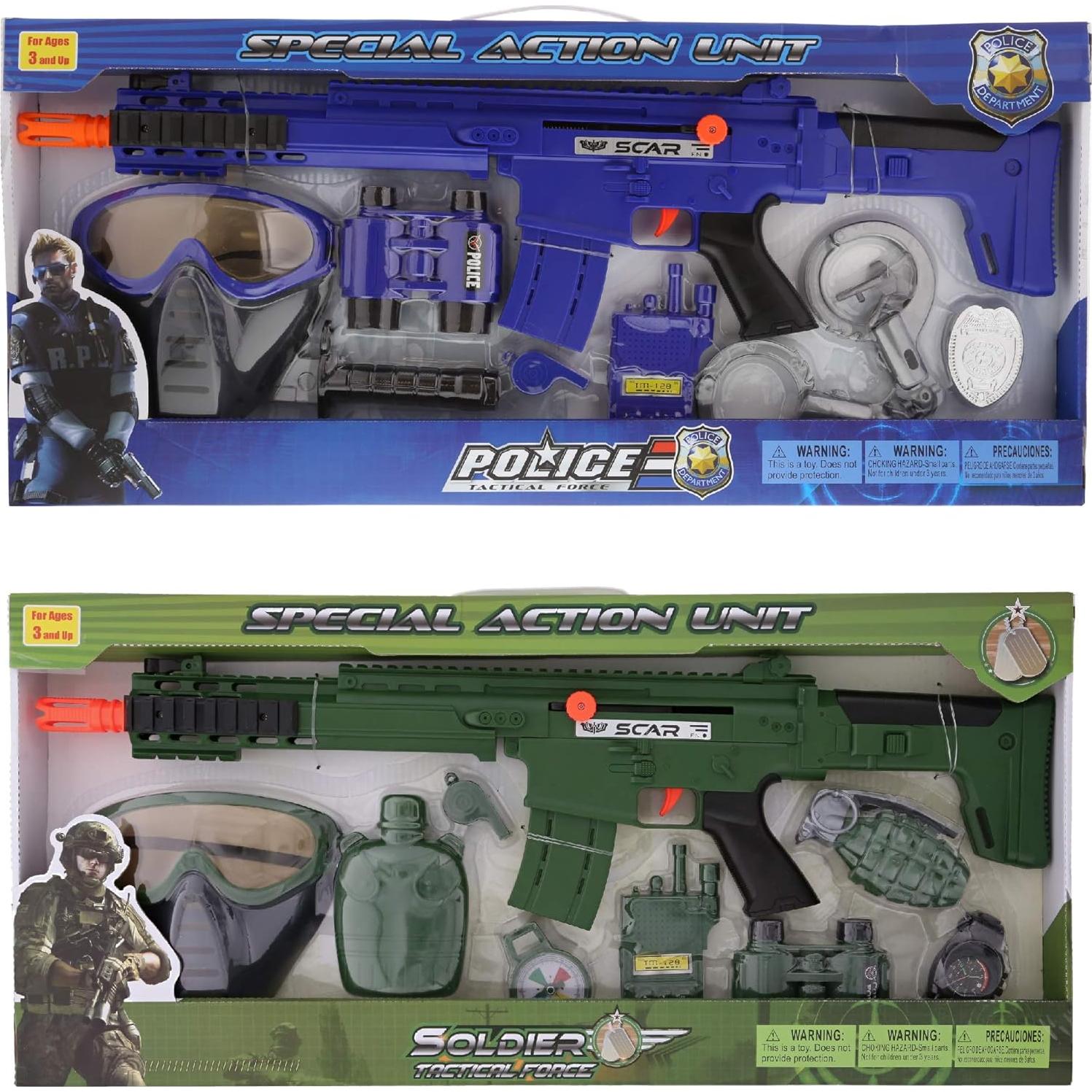 Kit de Juego de Rol Policías y Soldados Mozlly - 9 Piezas