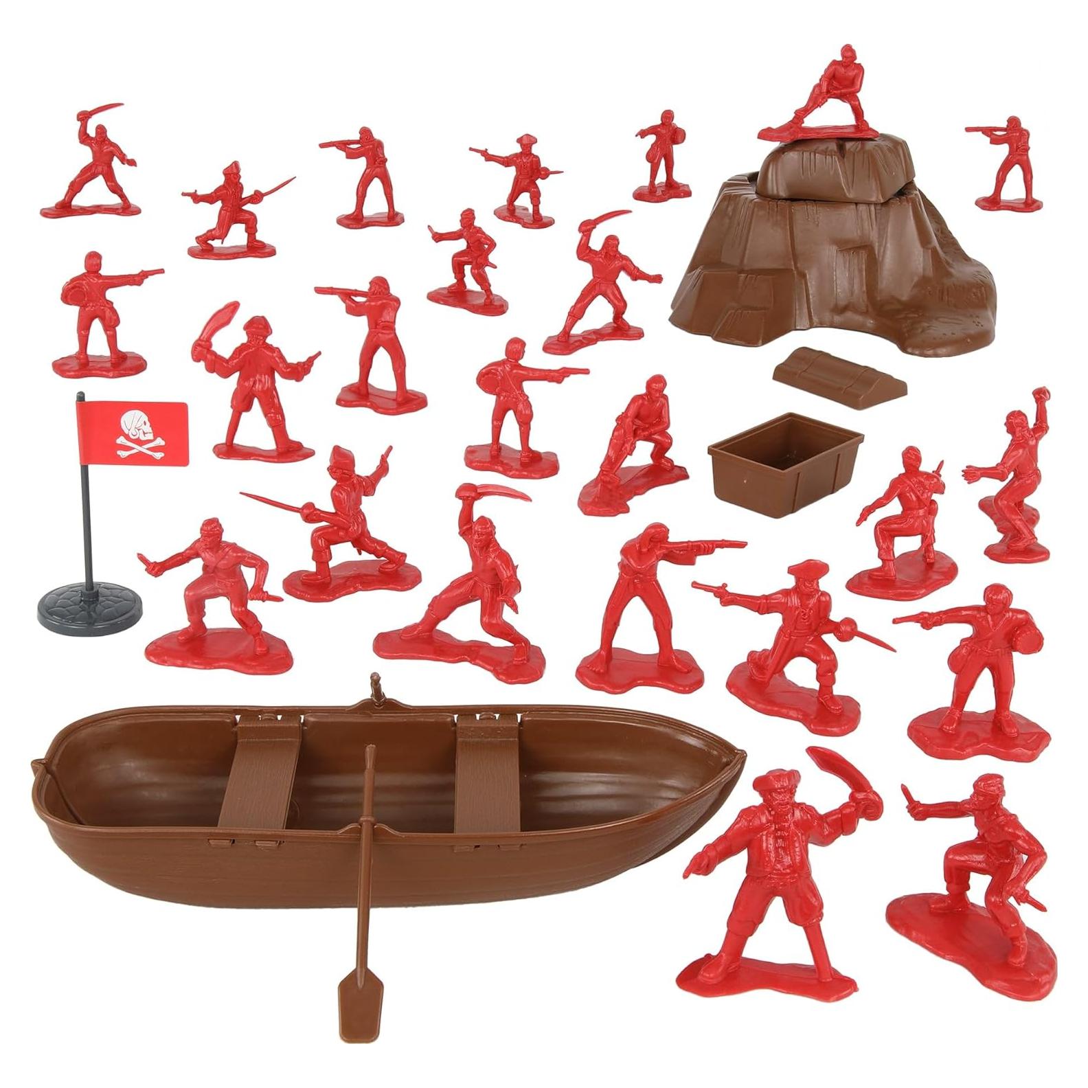 Conjunto de Juguete Piratas Tim Mee - 28 Piezas Isla del Tesoro