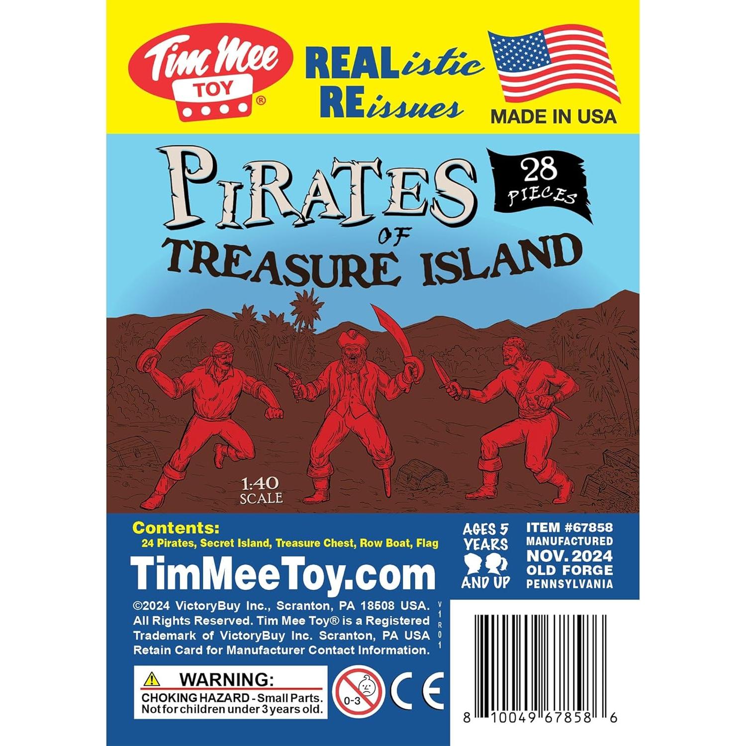 Conjunto de Juguete Piratas Tim Mee - 28 Piezas Isla del Tesoro