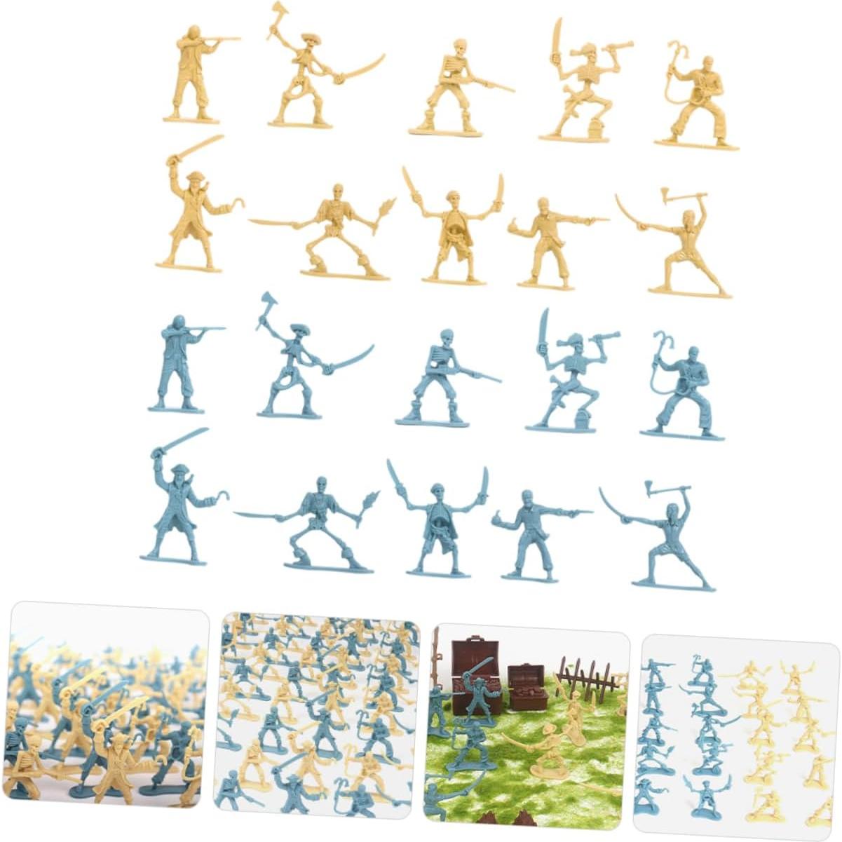 100 Figuras de Soldados Piratas Miniatura FOYTOKI 5.5x4.5cm