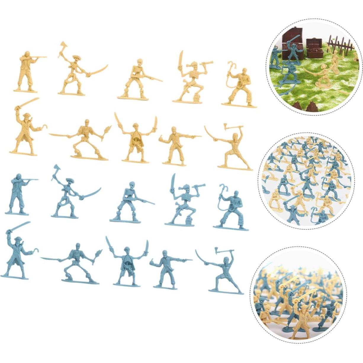 100 Figuras de Soldados Piratas Miniatura FOYTOKI 5.5x4.5cm