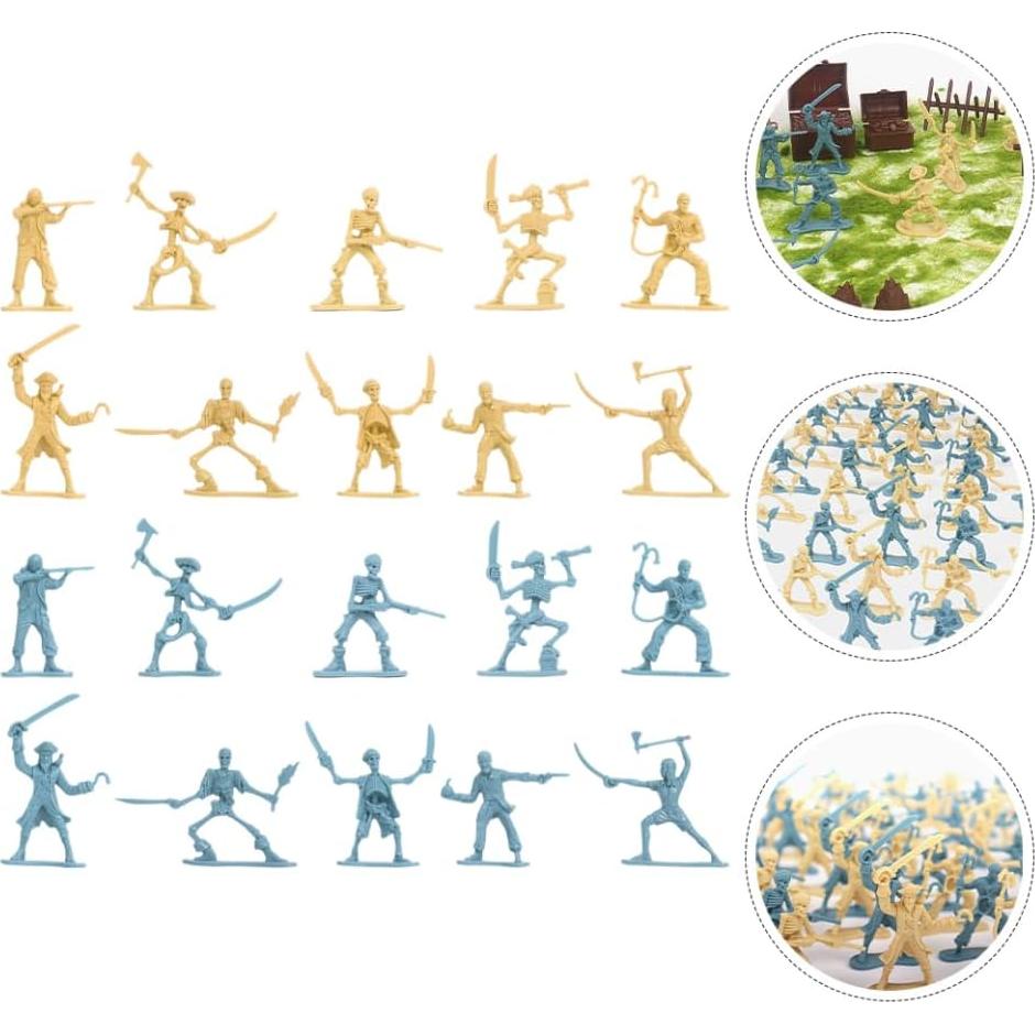 Figuras de Soldados Piratas BESPORTBLE 100pcs Miniaturas 5.5cm