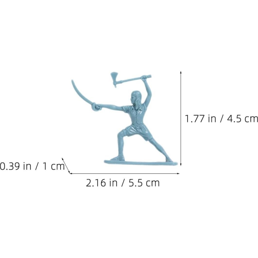 Figuras de Soldados Piratas BESPORTBLE 100pcs Miniaturas 5.5cm