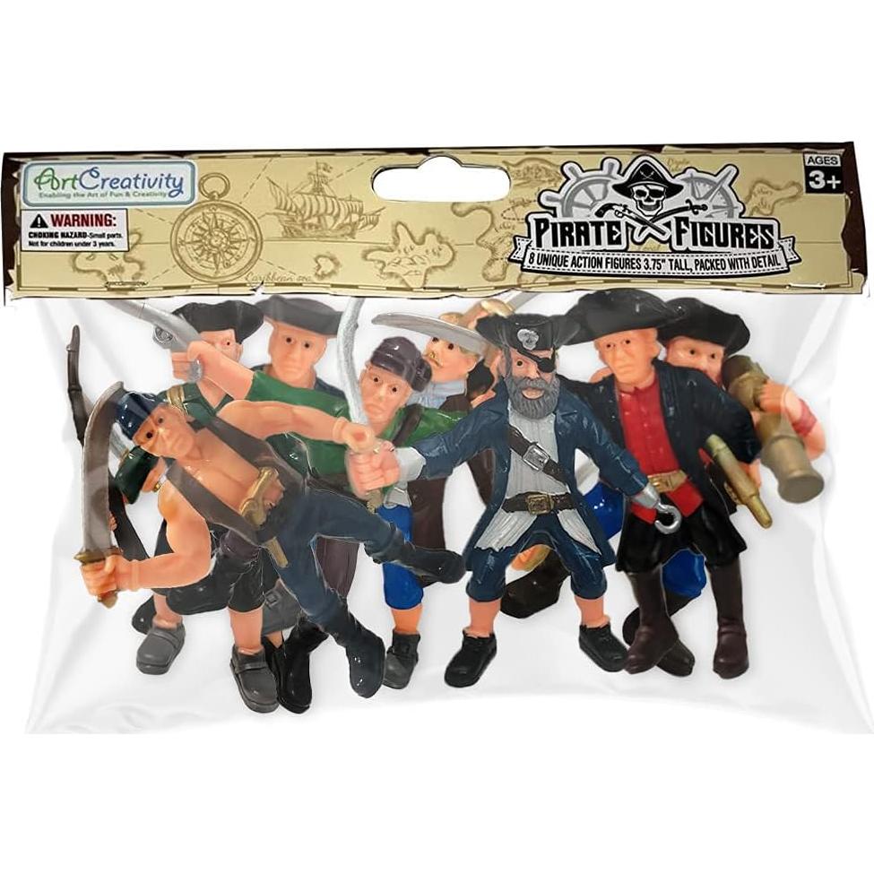 Juego de Figuras de Acción Pirata ArtCreativity - 8 Figuras 8.89 cm