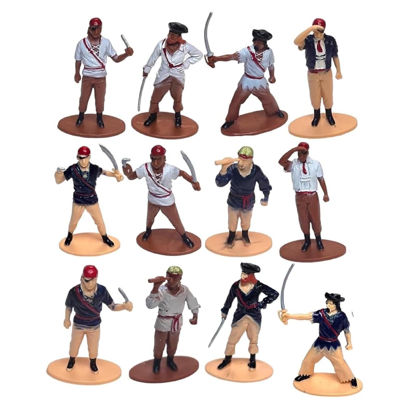 Juego de Figuras Miniatura de Piratas Zugar Land - 12 Piezas 7.62 cm
