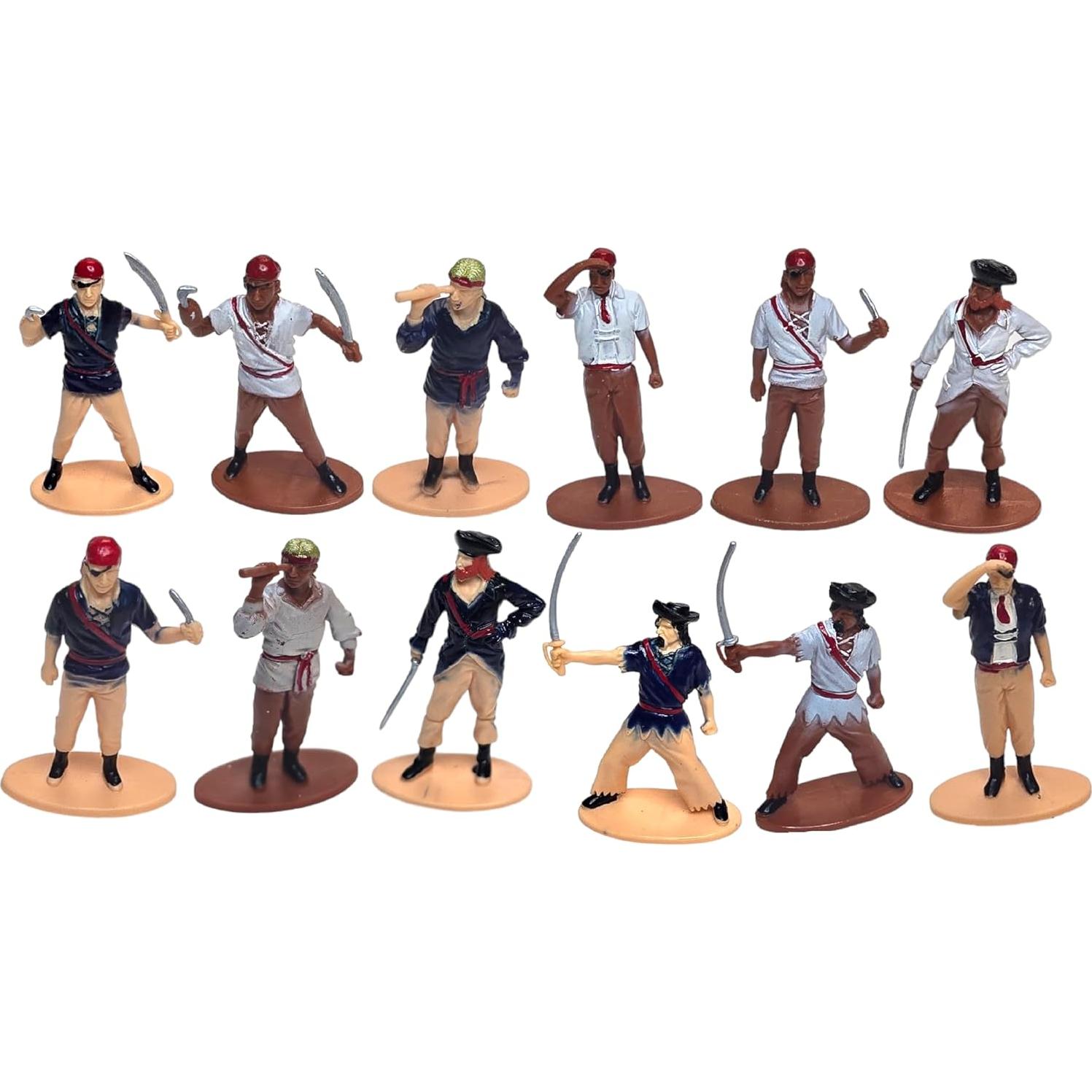 Juego de Figuras Miniatura de Piratas Zugar Land - 12 Piezas 7.62 cm