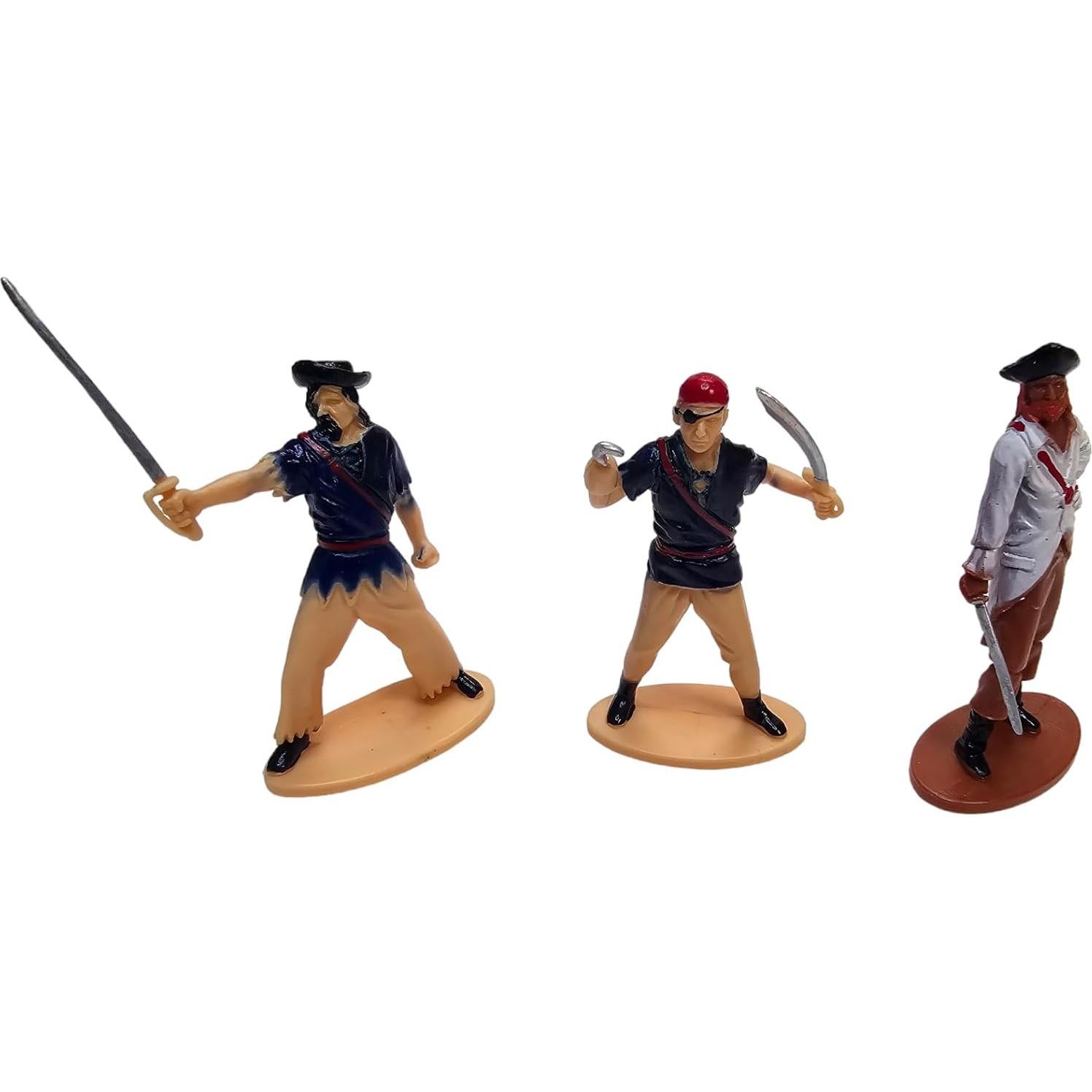 Juego de Figuras Miniatura de Piratas Zugar Land - 12 Piezas 7.62 cm