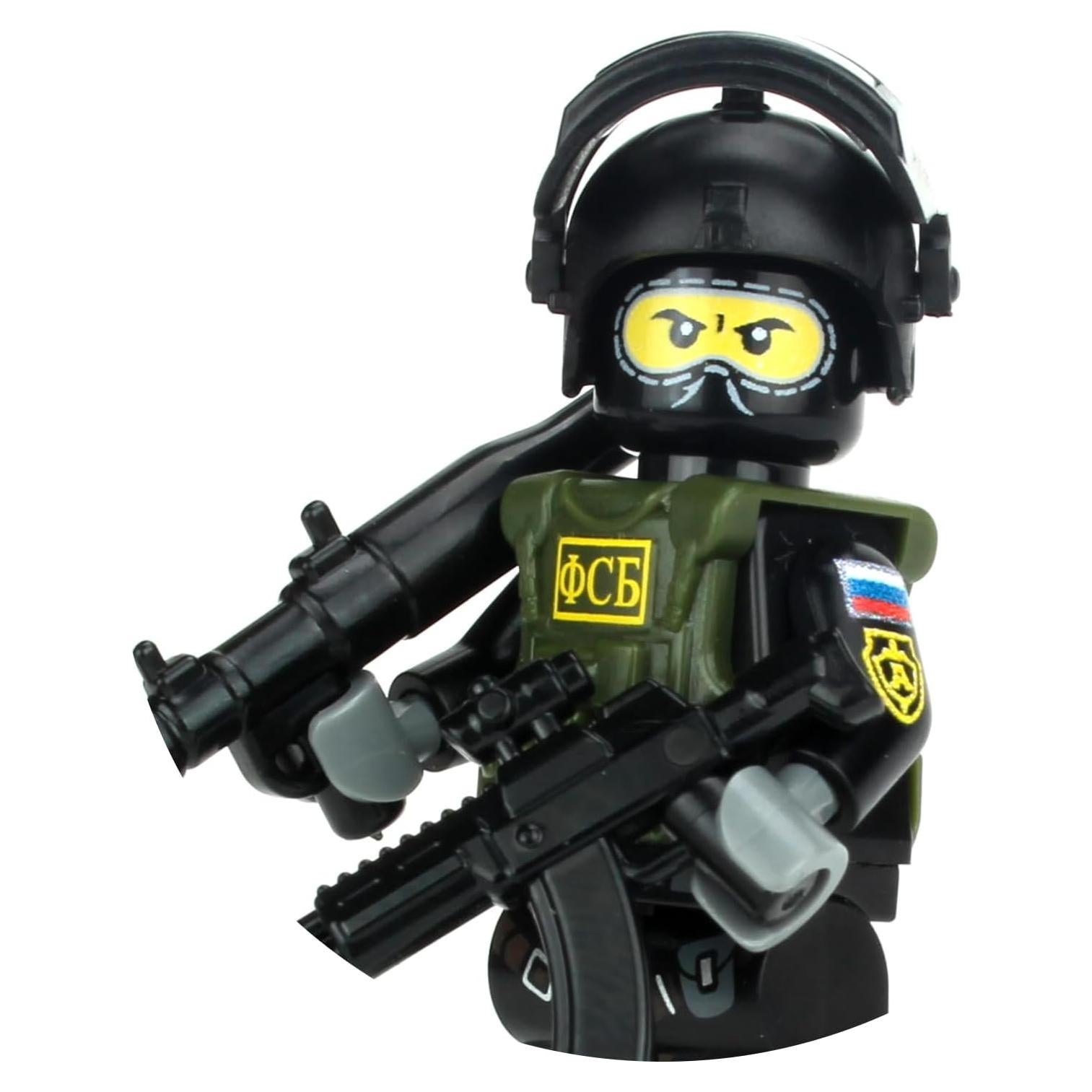 Minifigura Militar Ladrillo de Batalla Spetsnaz Ruso 4.06cm