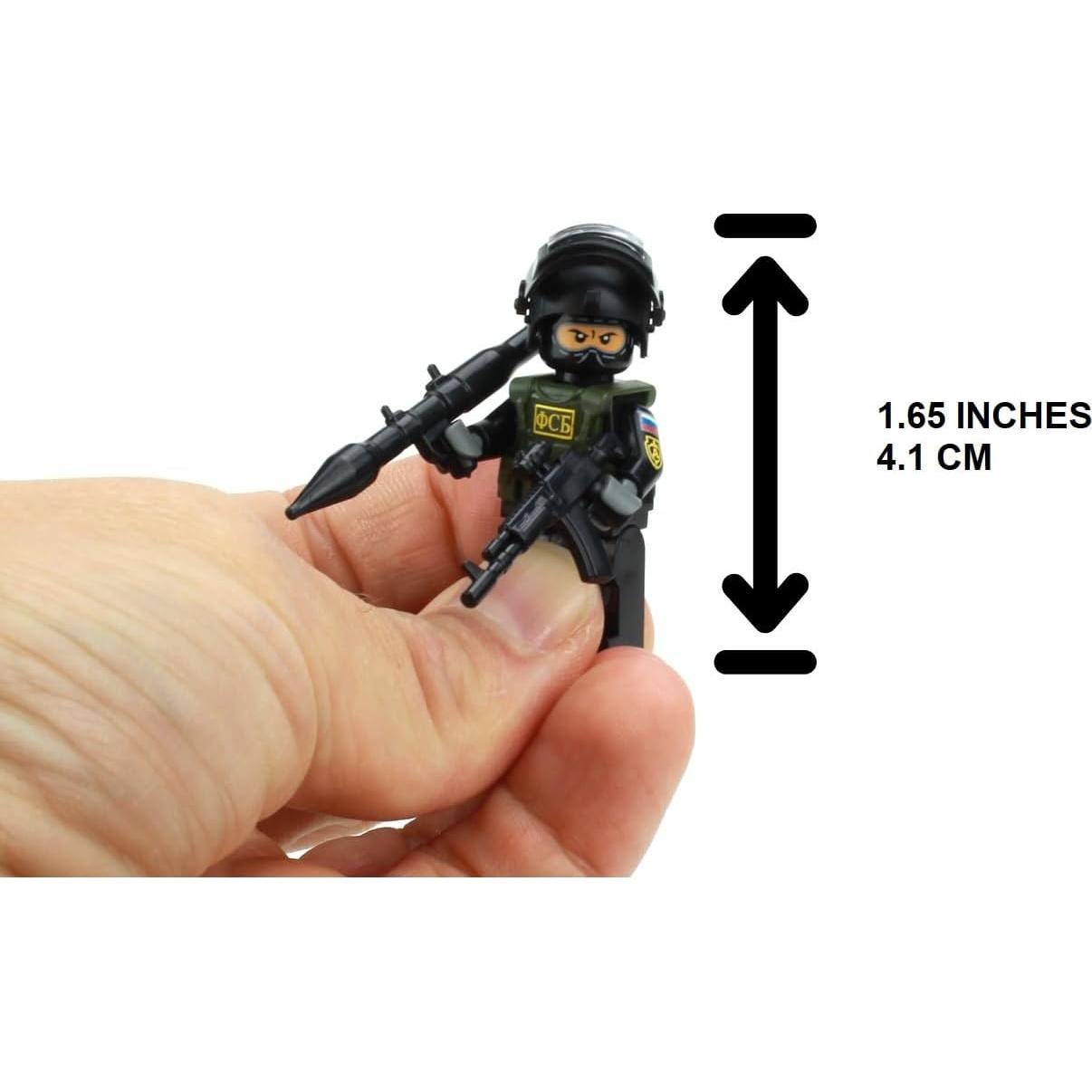 Minifigura Militar Ladrillo de Batalla Spetsnaz Ruso 4.06cm