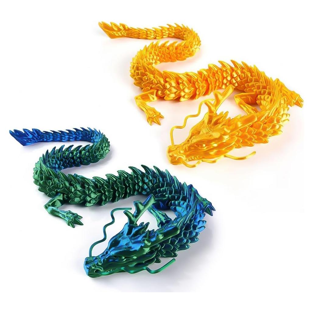 2 Dragones Impresos en 3D WUQIREN 30 cm Articulados