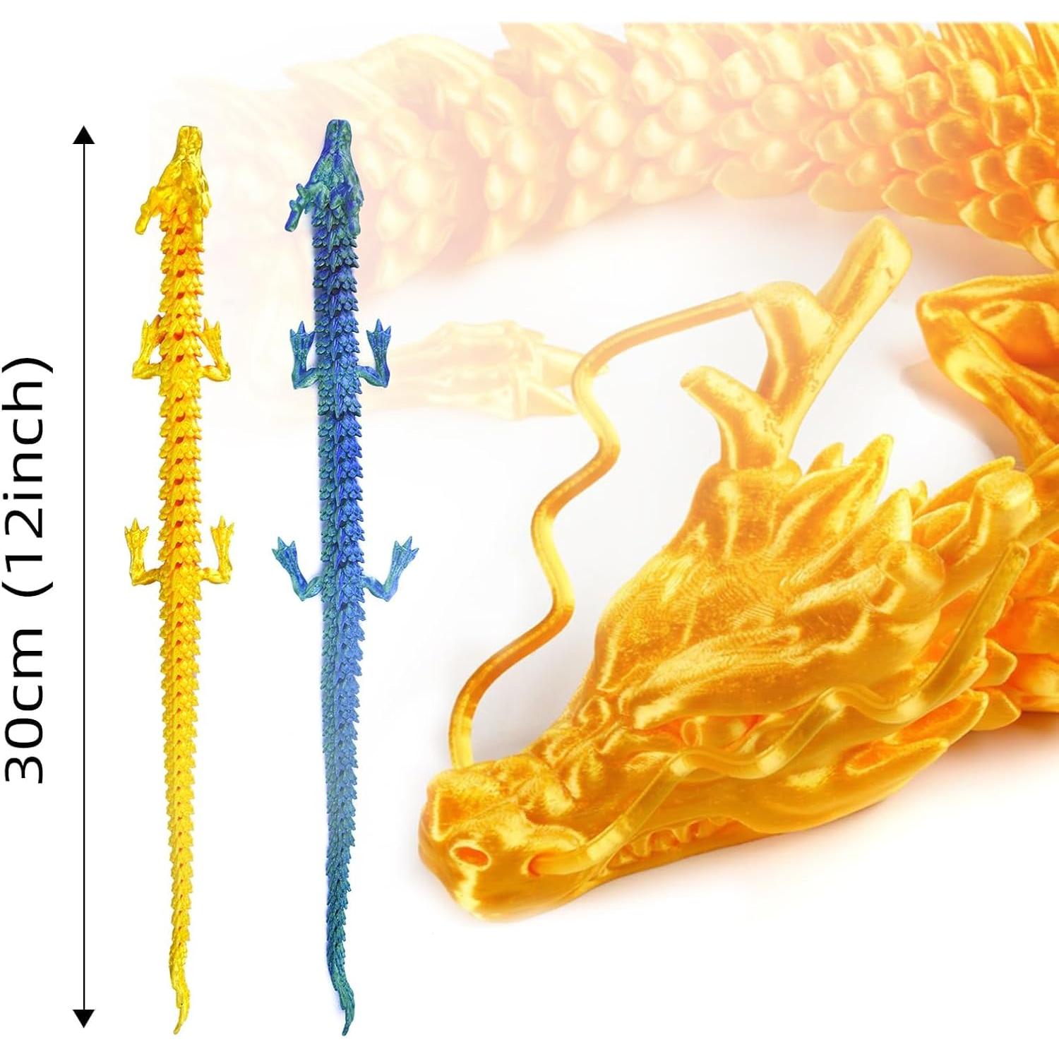 2 Dragones Impresos en 3D WUQIREN 30 cm Articulados