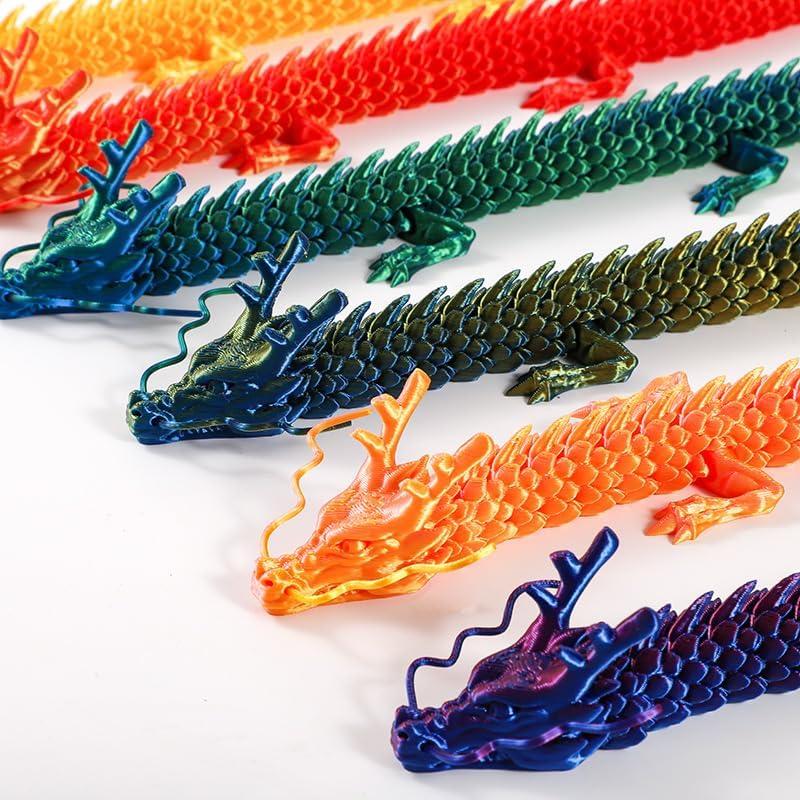 2 Dragones Impresos en 3D WUQIREN 30 cm Articulados
